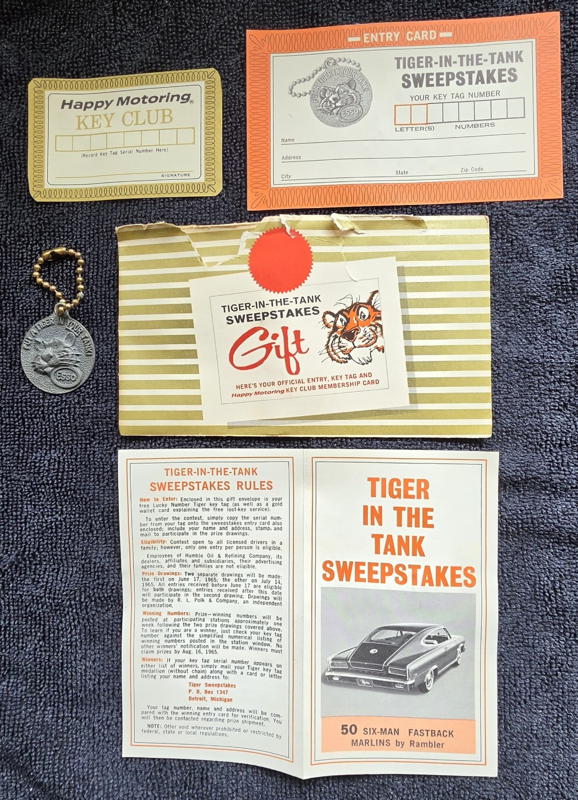 five  1965 Esso gasoline 
