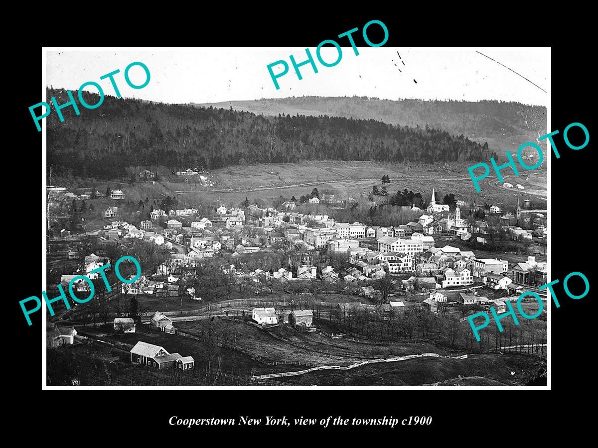 Cooperstown New York View Of The Township c1900 Large Historic Old Photo