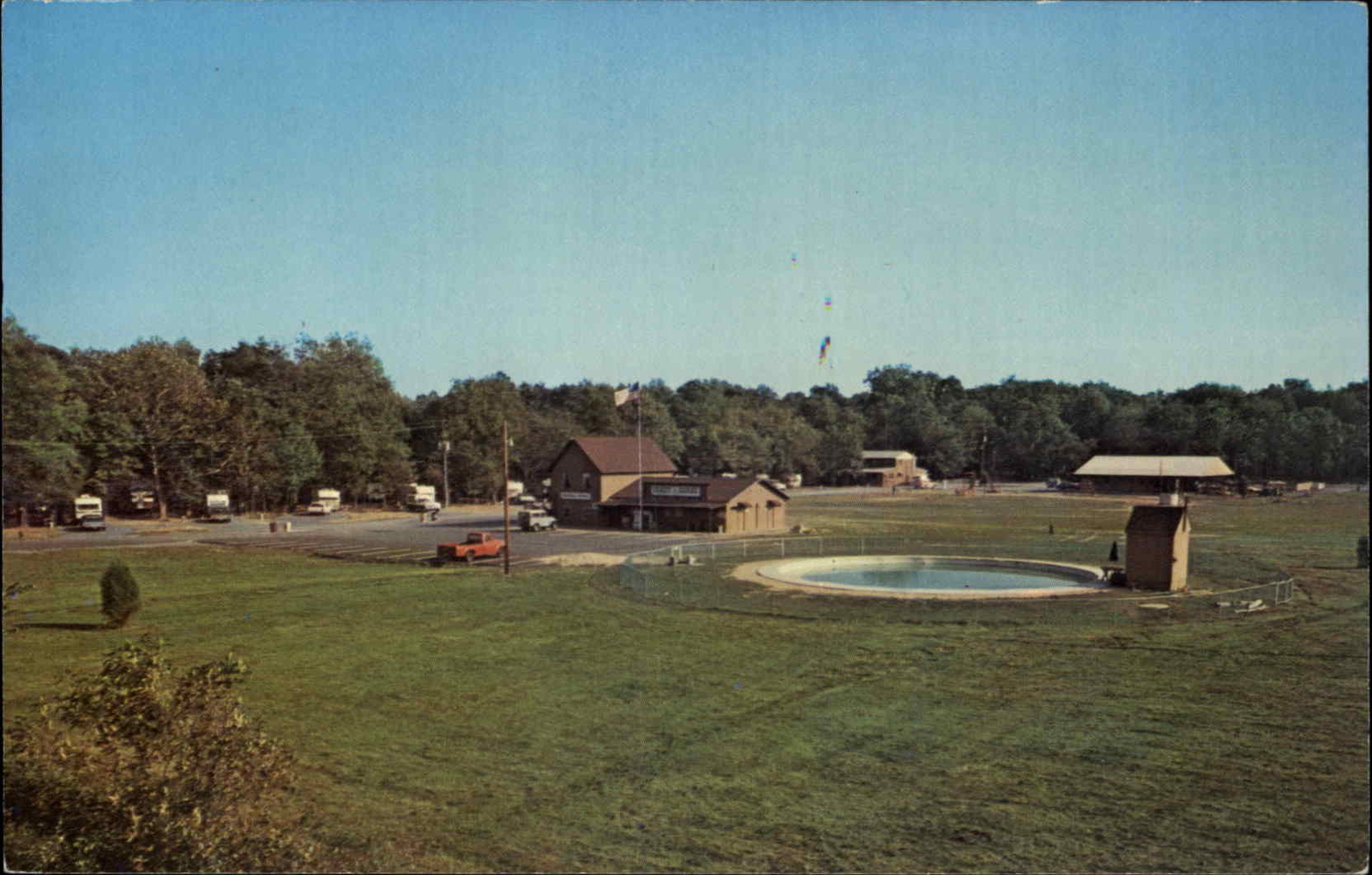 Marsh Creek Pennsylvania PA Crazy Horse Campground Pool c1950s-60s Postcard