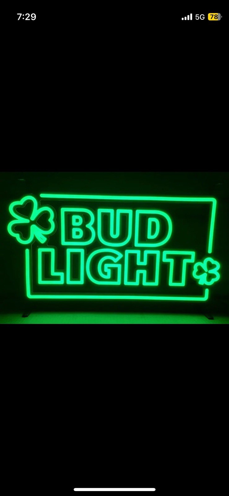 Bud Light Shamrock St Paddy’s LED 