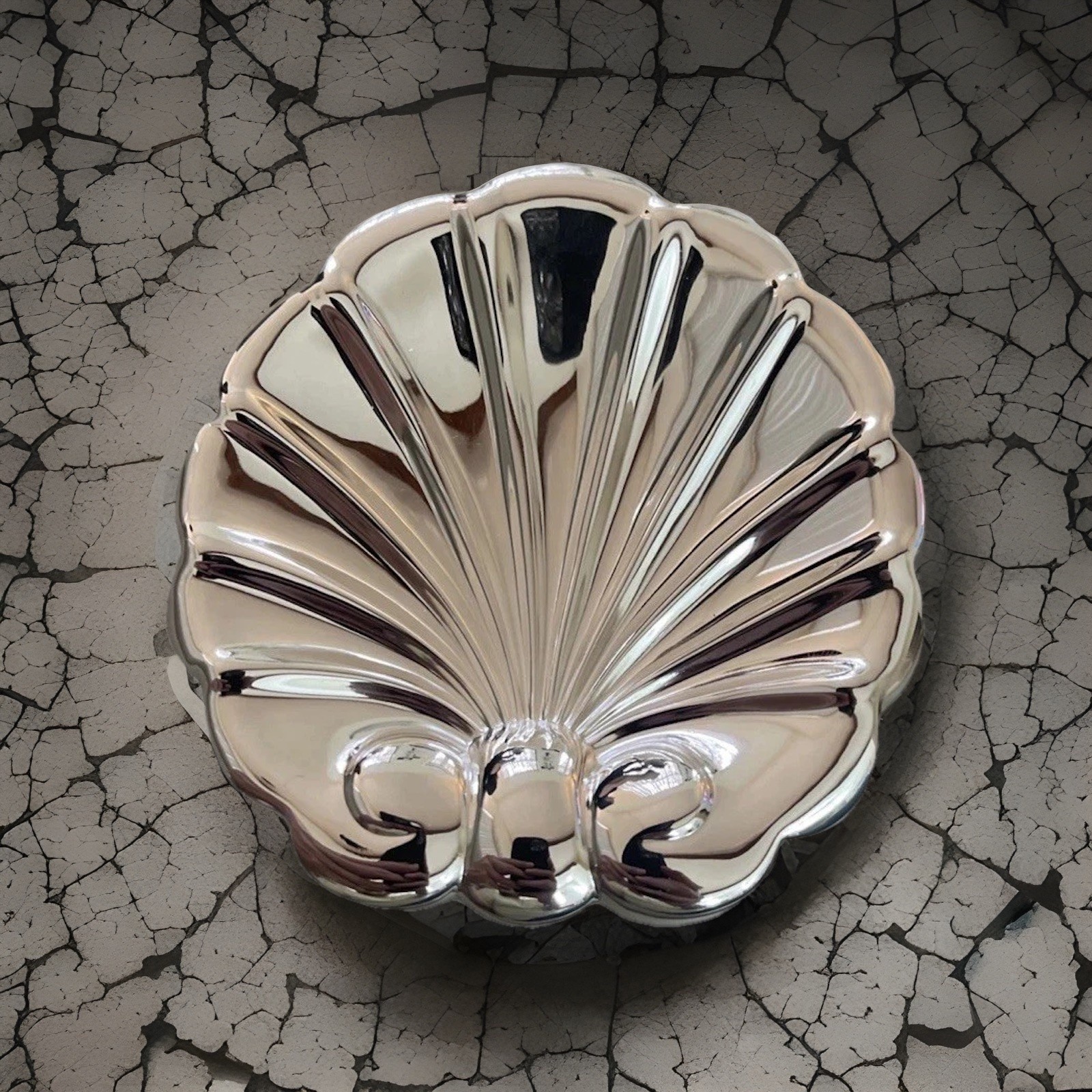 For Your Ease Only 2006 Silver Tone Chrome Metal Shell Trinket Box Lined