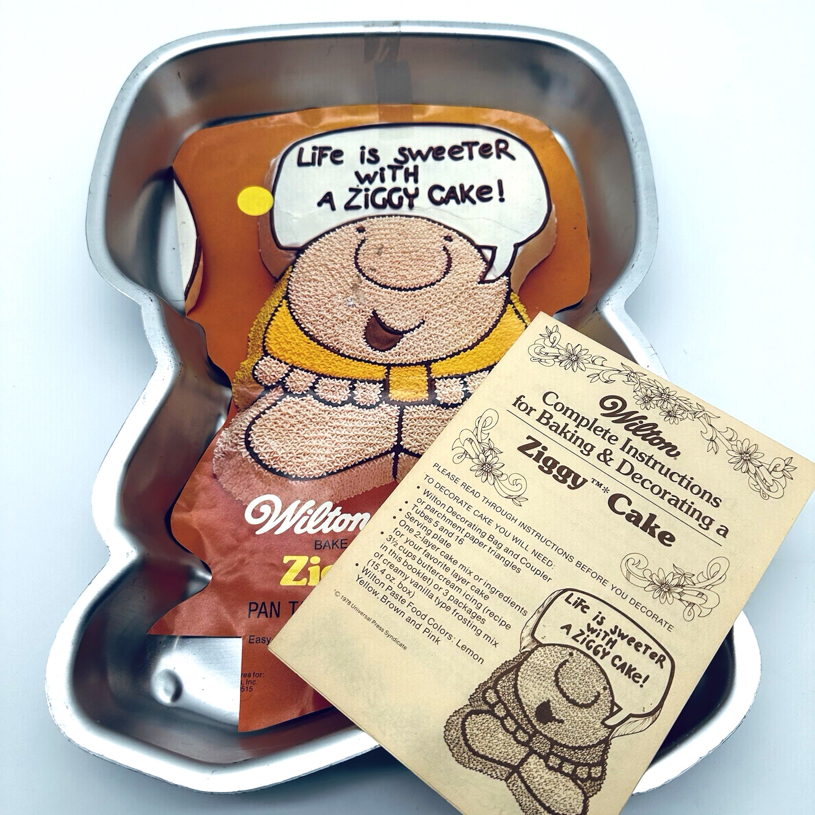 Vintage Wilton 1978 Vintage ZIGGY Cake Pan New With Insert Unused Birthday Retro