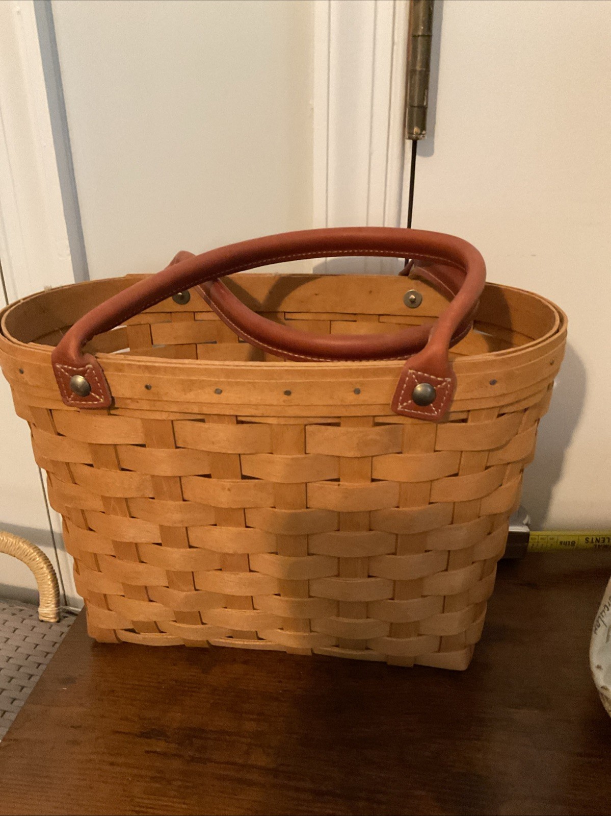2003 Longaberger Medium Boardwalk Basket + Protector + Liner Never Used