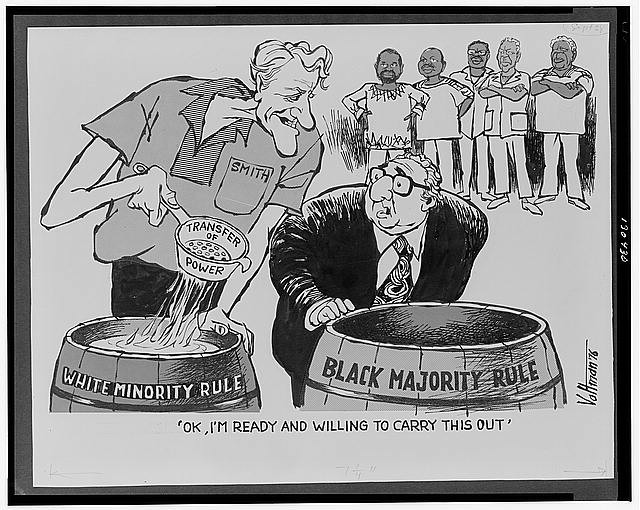 Photo:Southern Rhodesia 1976 Ian Smith Henry Kissinger Political Cartoon
