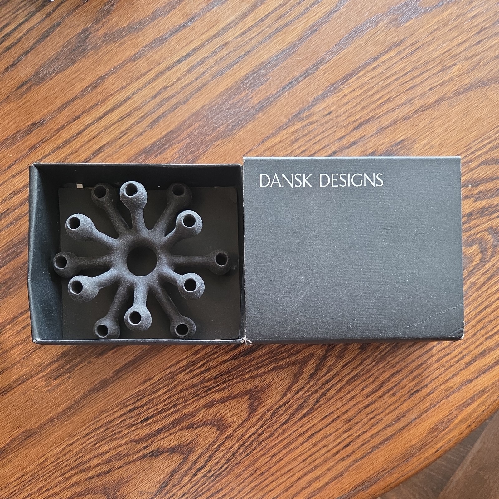 VTG MCM DANSK Cast Iron Spider Candle Holder Denmark with Box