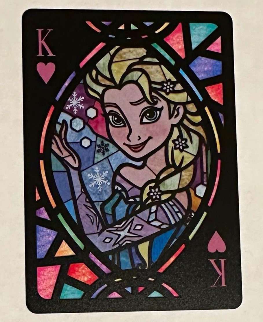 Disney Frozen Tenyo Stained Glass Elsa King of Hearts Refractor Disney Frozen Tenyo Stained Glass Elsa King of Hearts Refractor