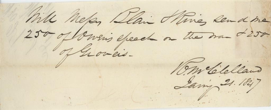 Robert McClelland- Signed Vintage Paper