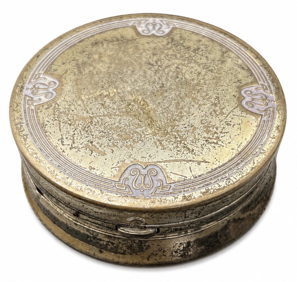 Vintage Melba Silver Plated Double Compact 2.5