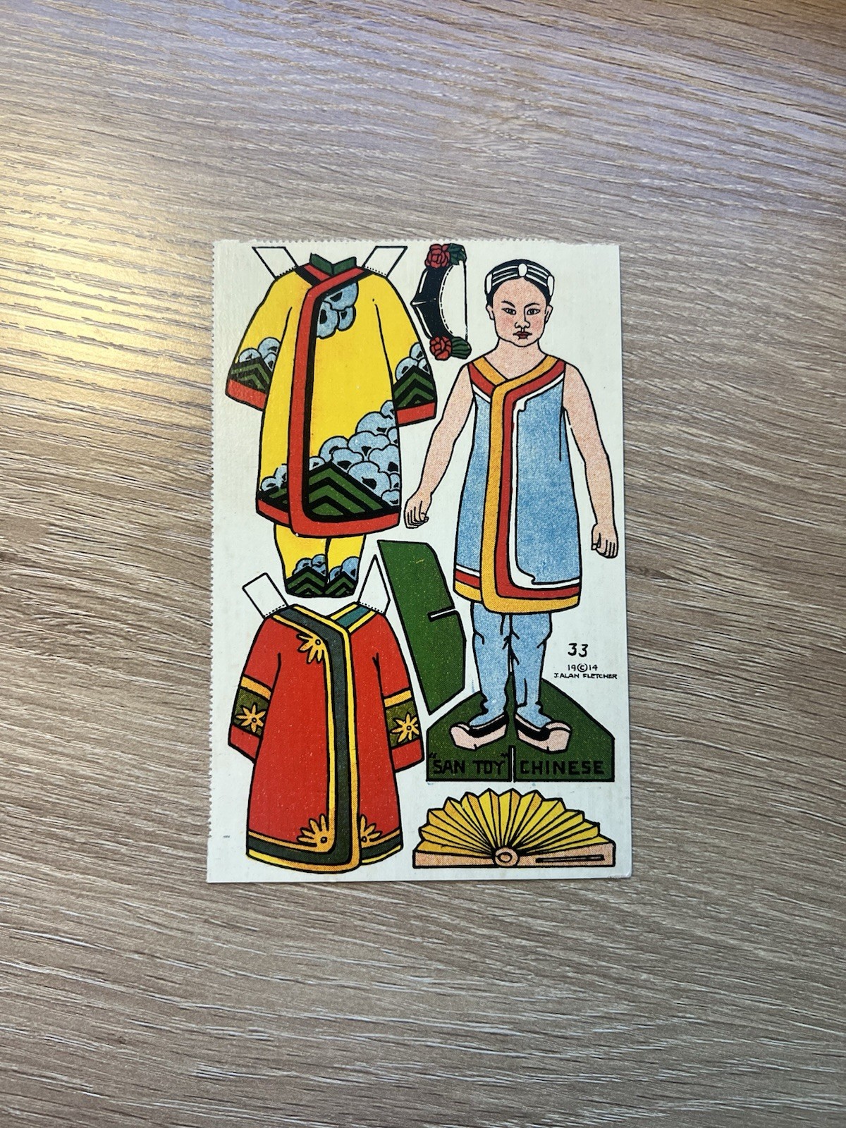 1914 J. Alan Fletcher Postcard #33 Cut Out Paper Doll “San Toy Chinese” 1914 J. Alan Fletcher Postcard #33 Cut Out Paper Doll “San Toy Chinese”