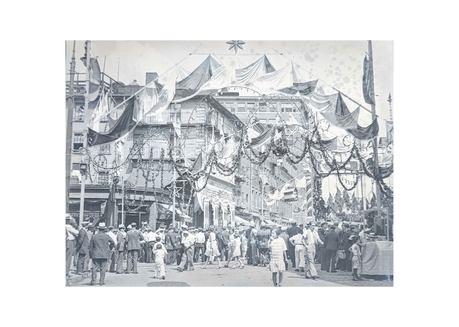1930 Boston North End Italian Saints Day Feast (2) Original Glass Negatives OOAK