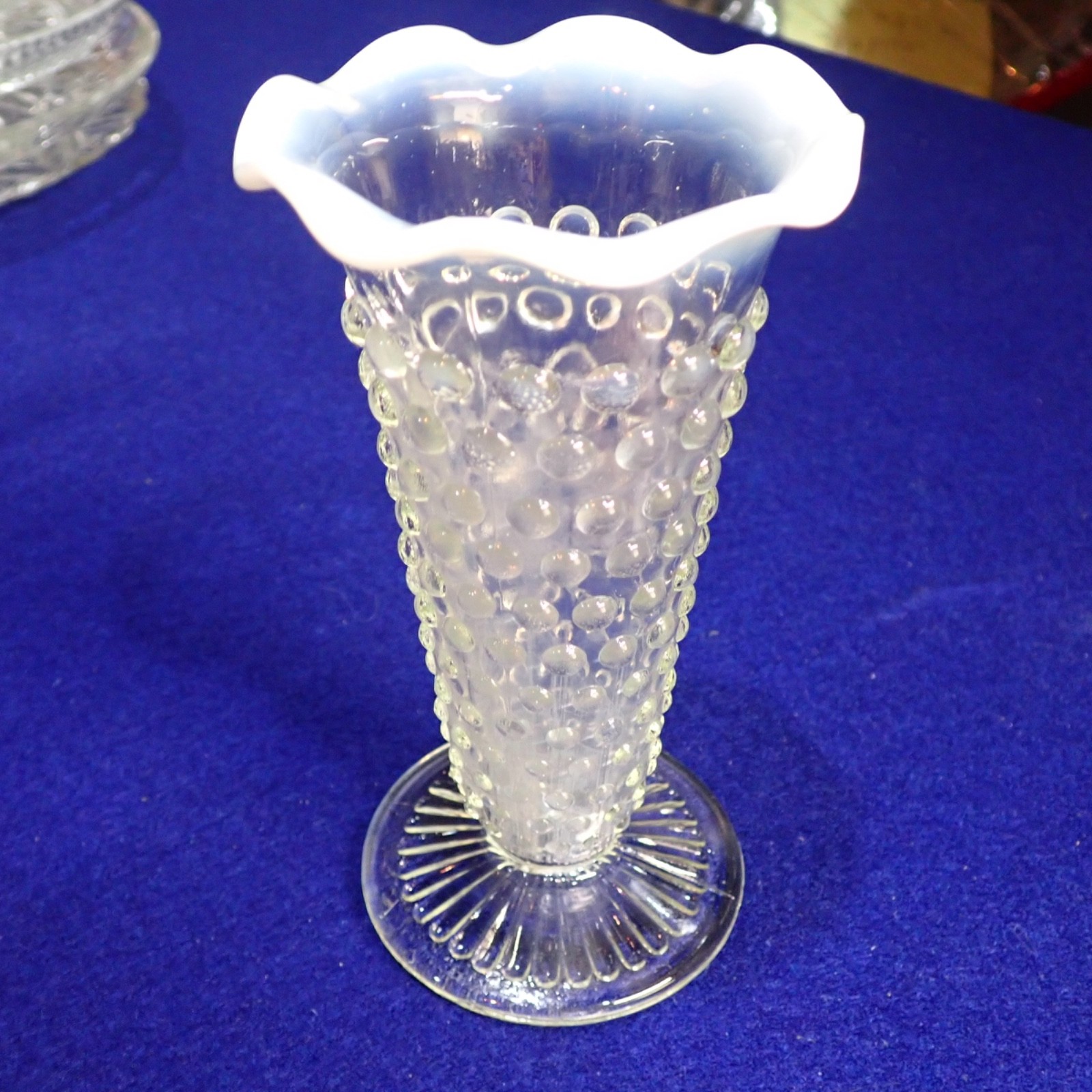 Anchor Hocking Moonstone Glass Bud Vase 5.5