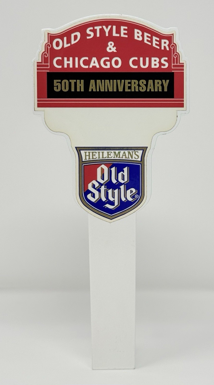 Heileman\'s Old Style Chicago Cubs 50th Anniversary 9” Beer Tap Handle