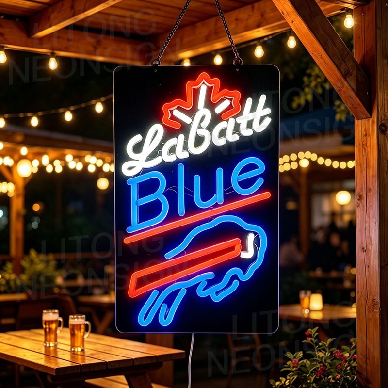 US STOCK Labatt Blue Buffalo Bills LED Neon Sign 16\