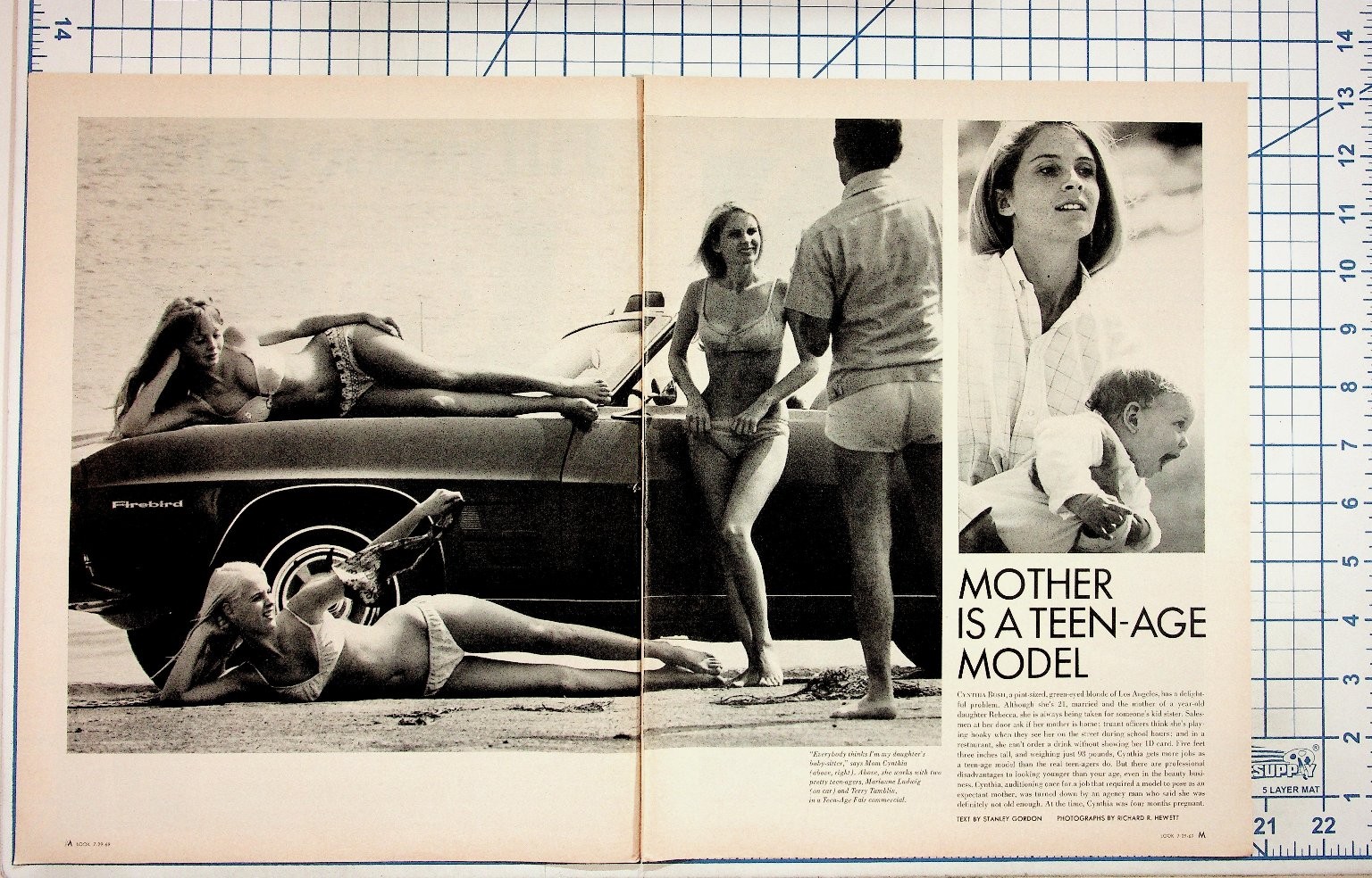 Vintage Magazine Article: Mother Is A Teen-Age Model Cynthia 1970s