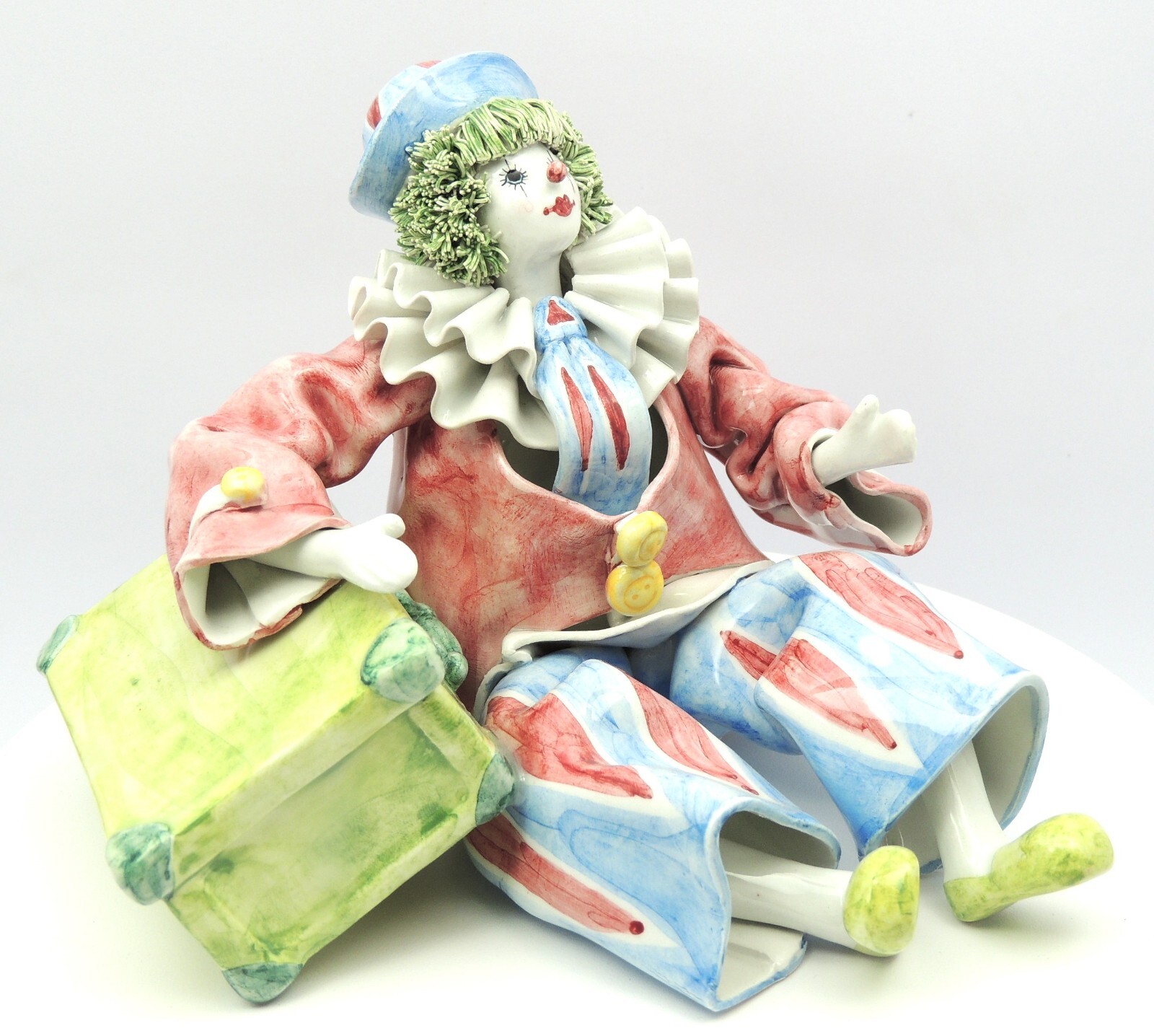 Gumps San Francisco Clown Holding Trunk Made in Italy