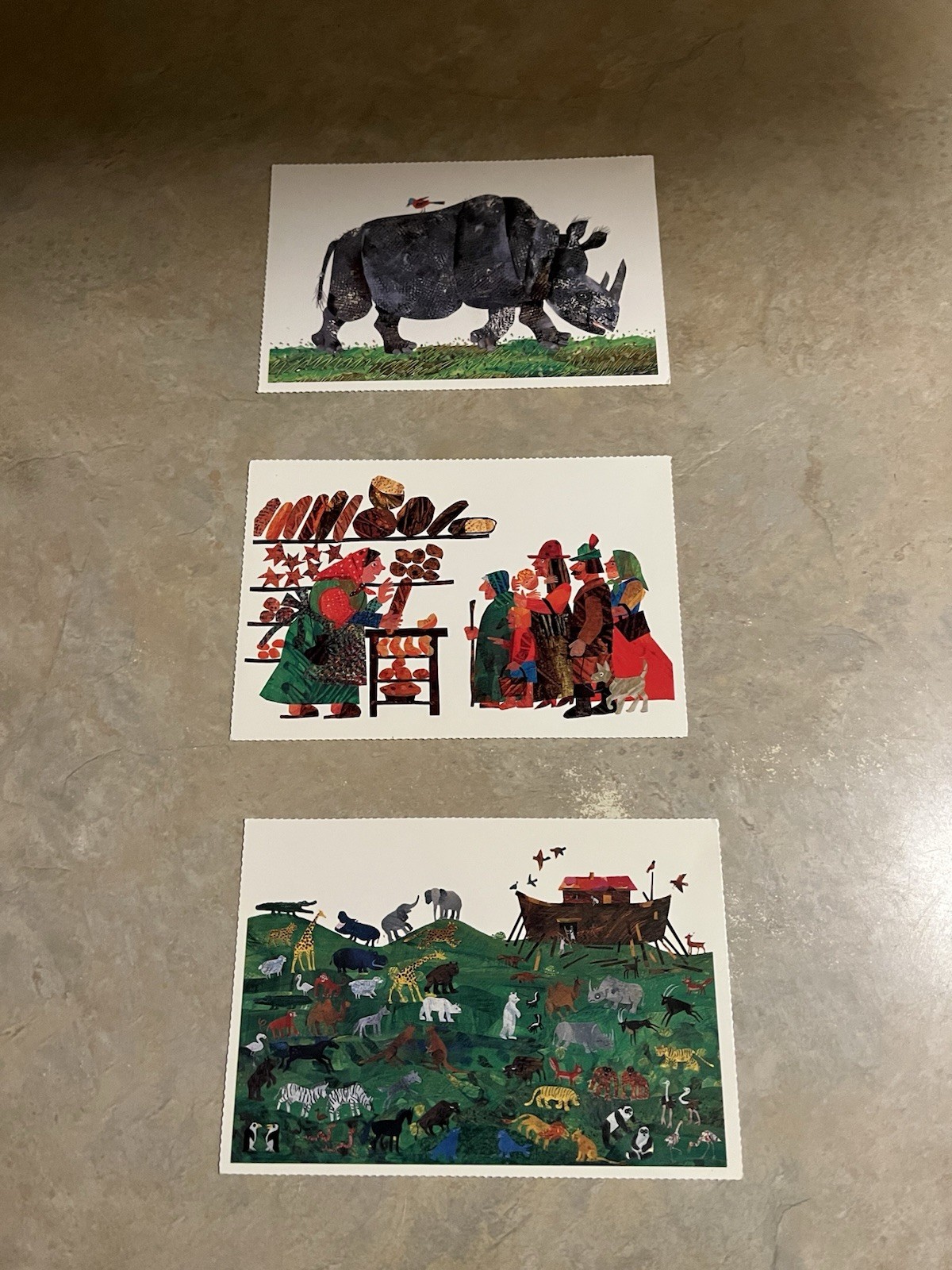 3 New 1996 Eric Carle Unused Postcards