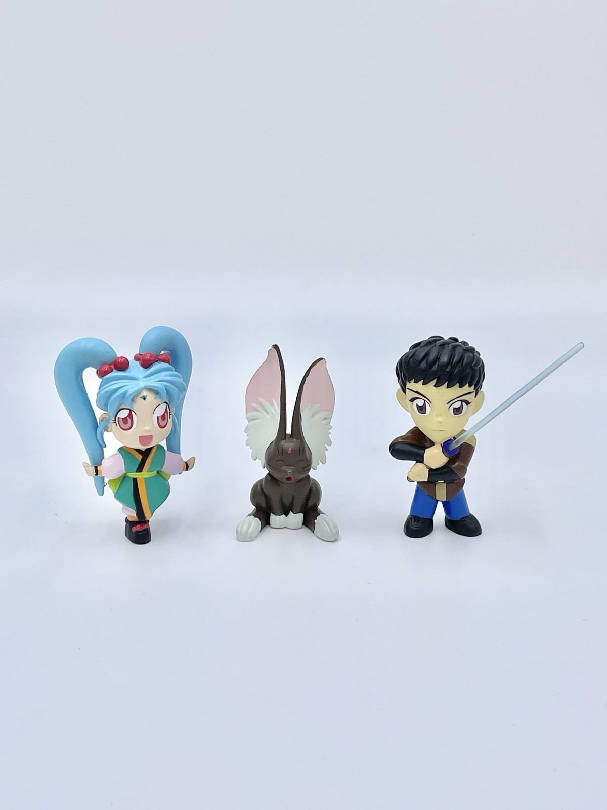 Tenchi Muyo Toonami Series 1 Vintage 2000 Anime Figures Ryo-Ohki, Masaki, Sasami Tenchi Muyo Toonami Series 1 Vintage 2000 Anime Figures Ryo-Ohki, Masaki, Sasami