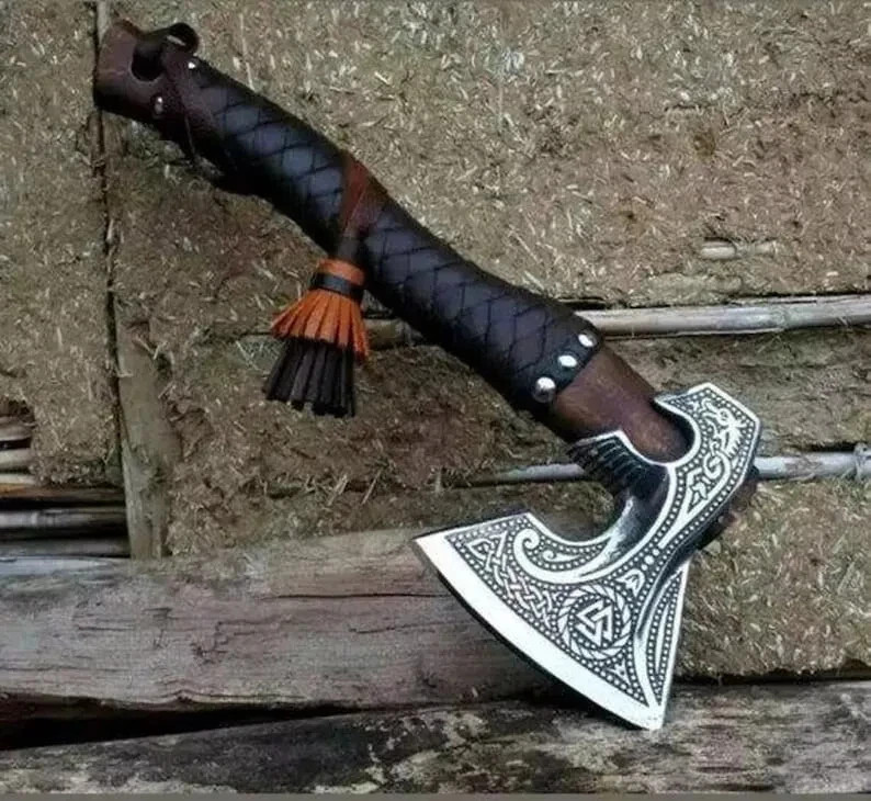 Handmade Berserker Viking Axe Scandinavian Double Headed Battle Axe 