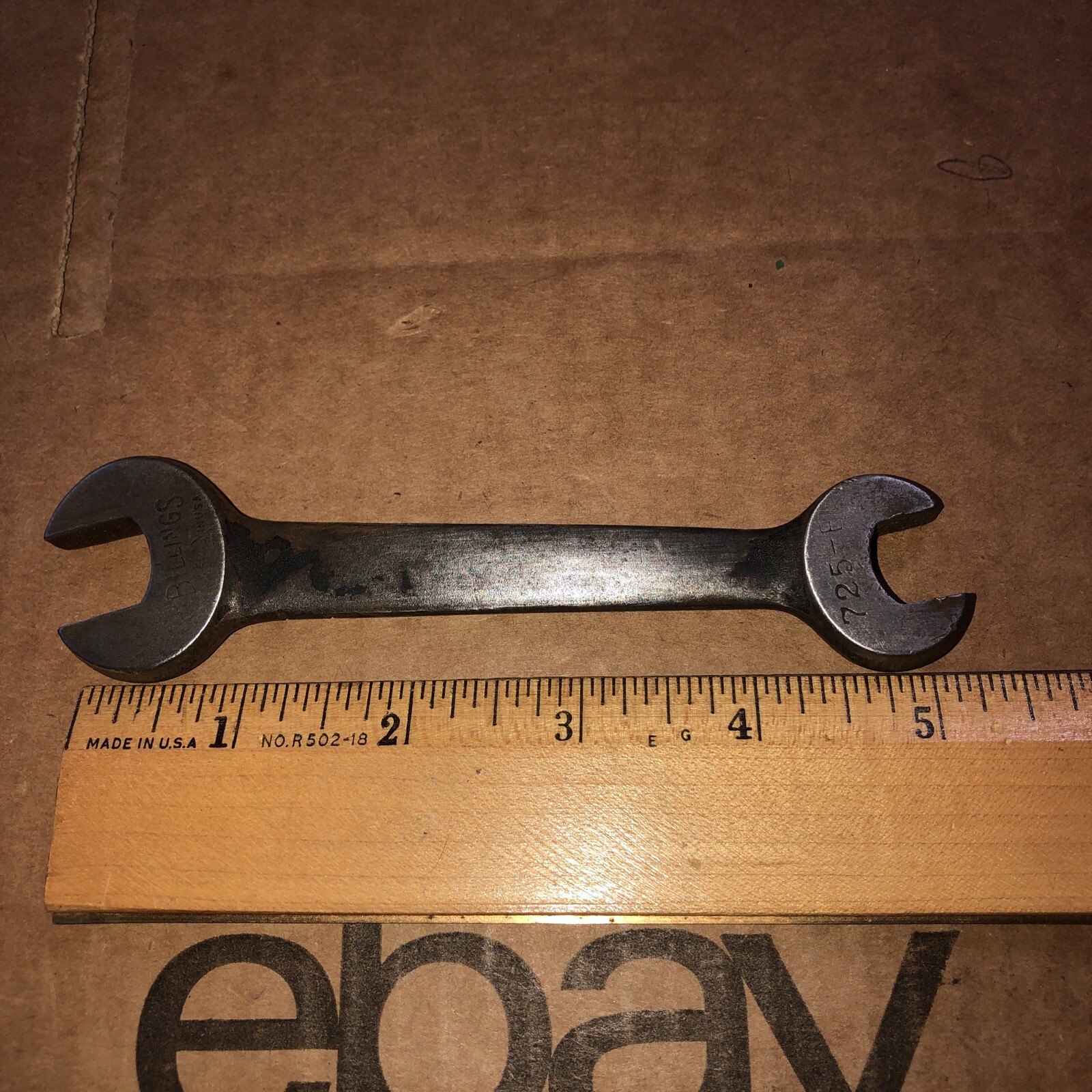 Vintage No. 725B Billings Open End Wrench 1/2\