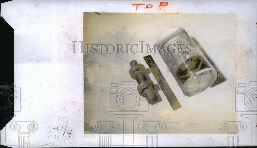 1967 Press Photo Mock-Up Microcosm of Nuclear Engine - nef37706