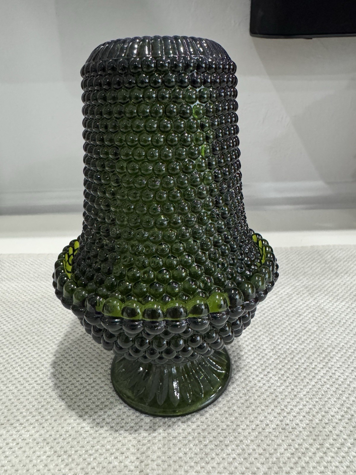 Brooke/Confederate Glass Dark Green Thousand Eye Fairy Lamp Brooke/Confederate Glass Dark Green Thousand Eye Fairy Lamp