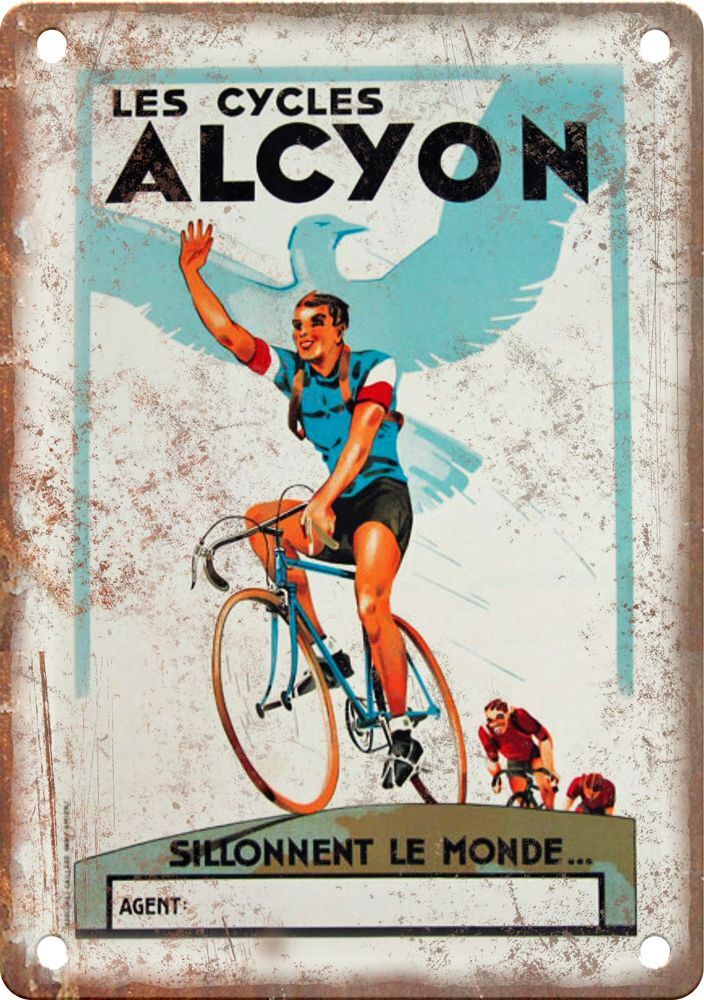 Vintage Alcyon Cycling Poster Reproduction Metal Sign B769 Vintage Alcyon Cycling Poster Reproduction Metal Sign B769