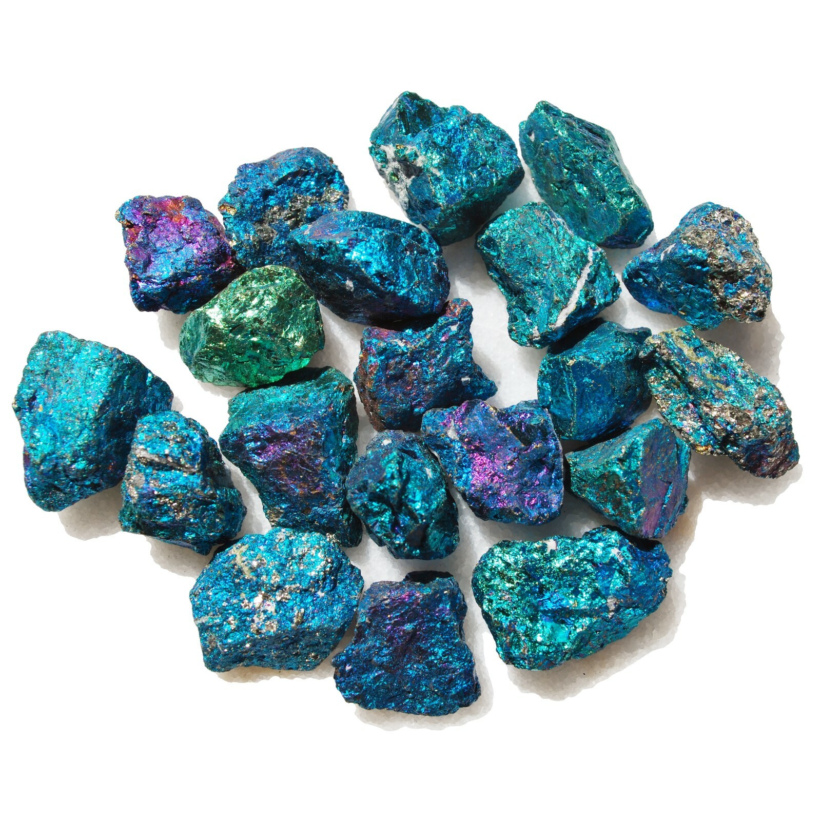 ~20 PCS AAA Grade CHARGED 650cts BABY PEACOCK™ ORE Chalcopyrite Crystals Healing