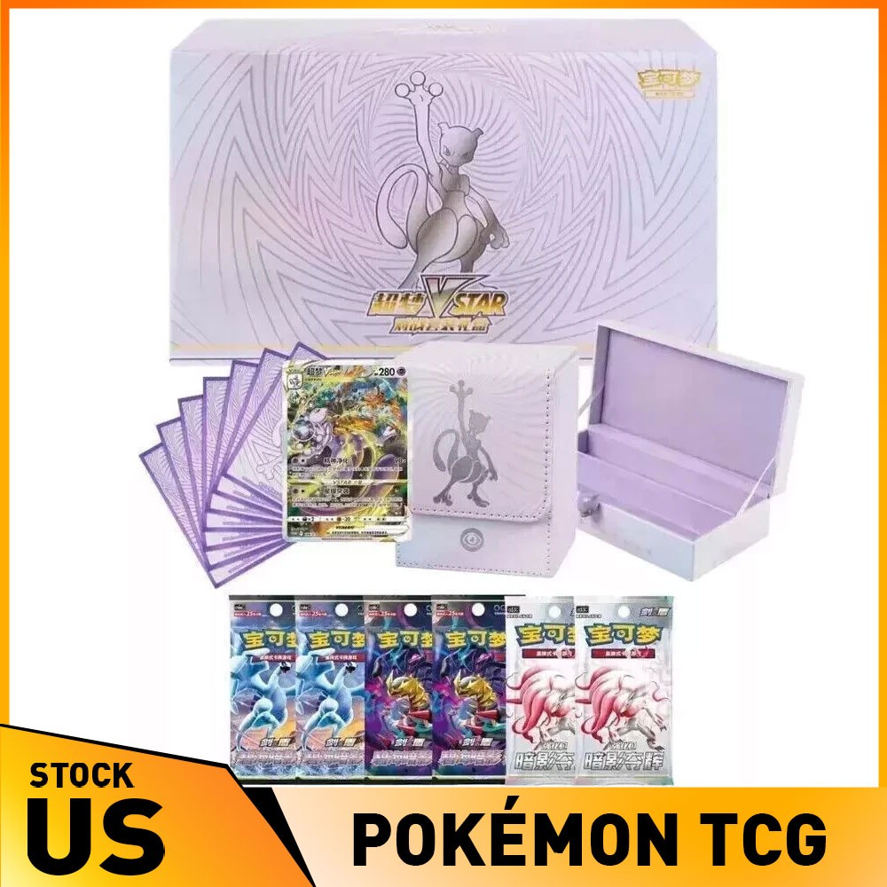 Stock] [US Pokemon S-Chinese Mewtwo VSTAR 2024 Exclusive Box Collection Gift
