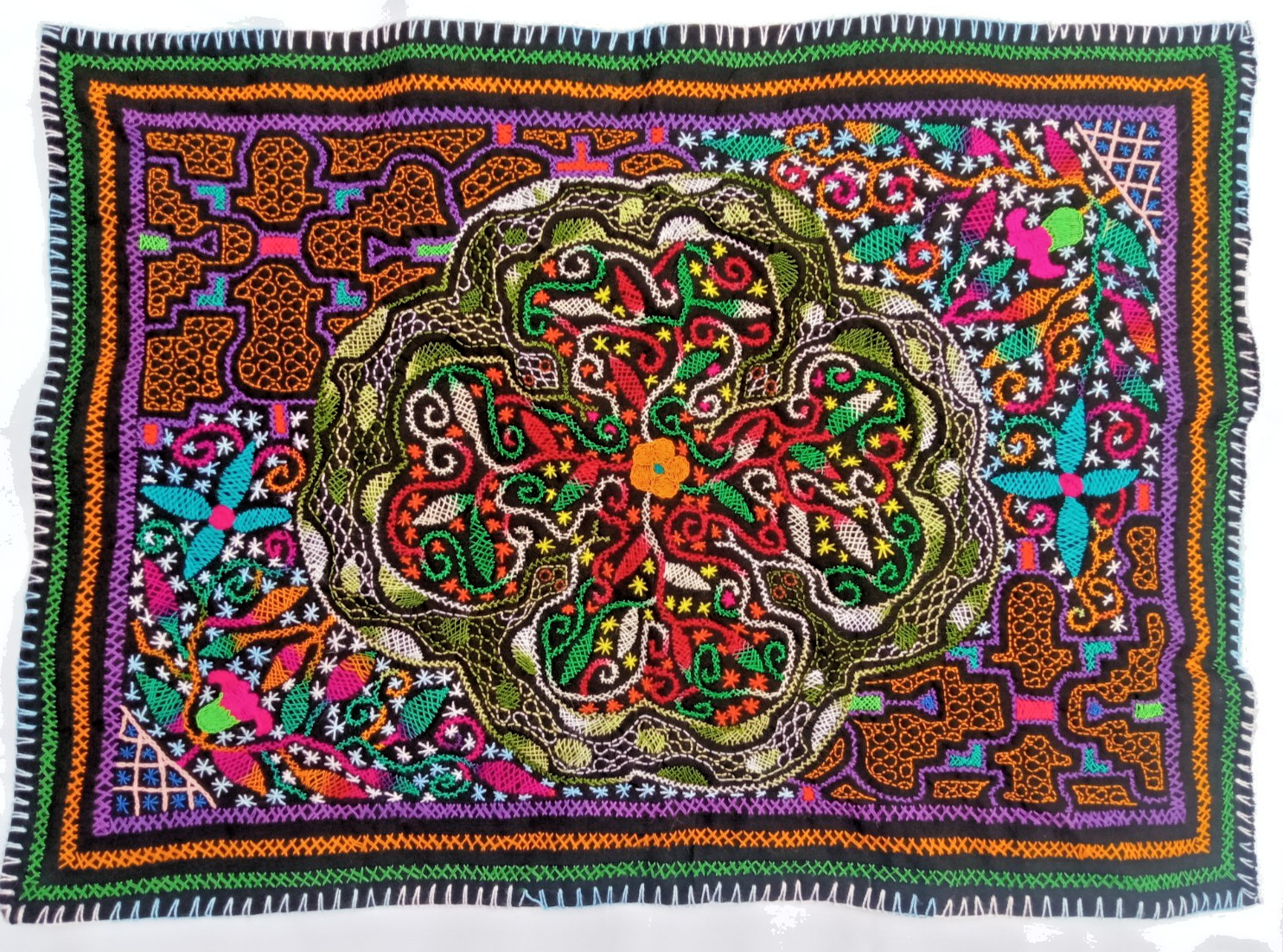 Shipibo Native Hand Embroidery aya Visions textile 22