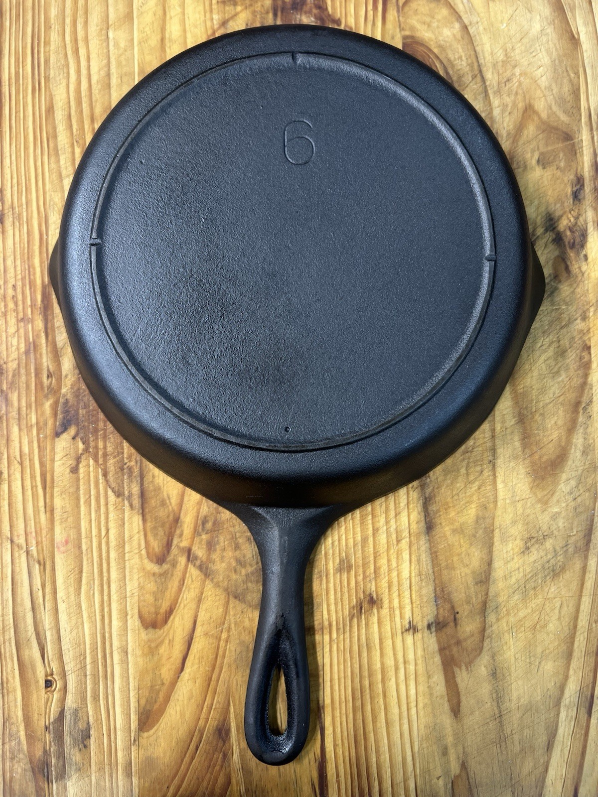 Vintage No 6 3 Notch Lodge Fully Restored. Cast Iron Skillet Made In The  1950s