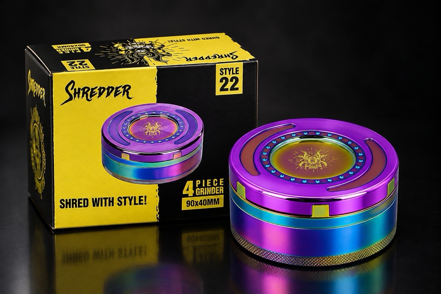 SHREDDER 4-Piece Premium Grinder – 90mm x 44mm *USA*