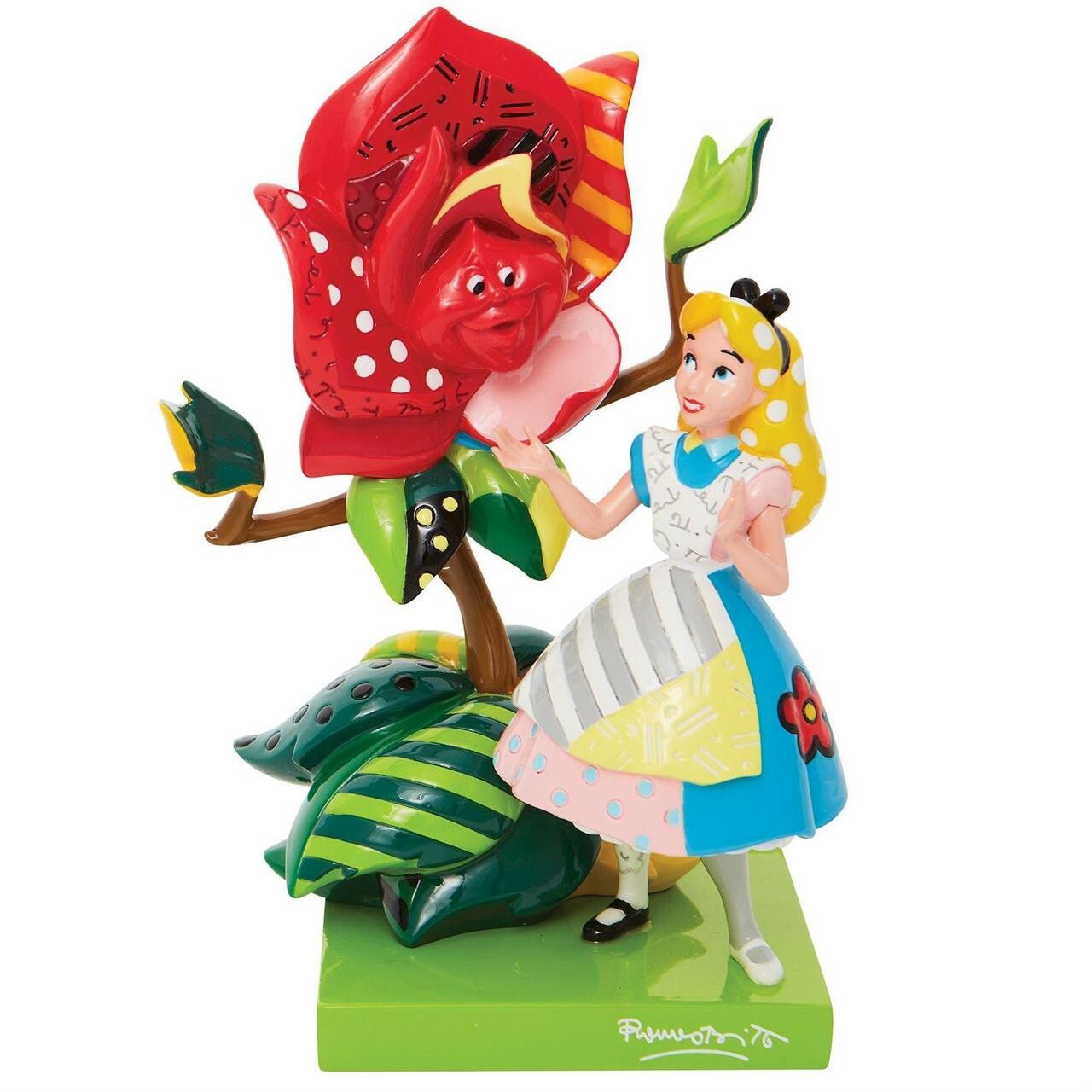 Romero Britto Alice in Wonderland Figurine in Technocolor Enesco 6008524