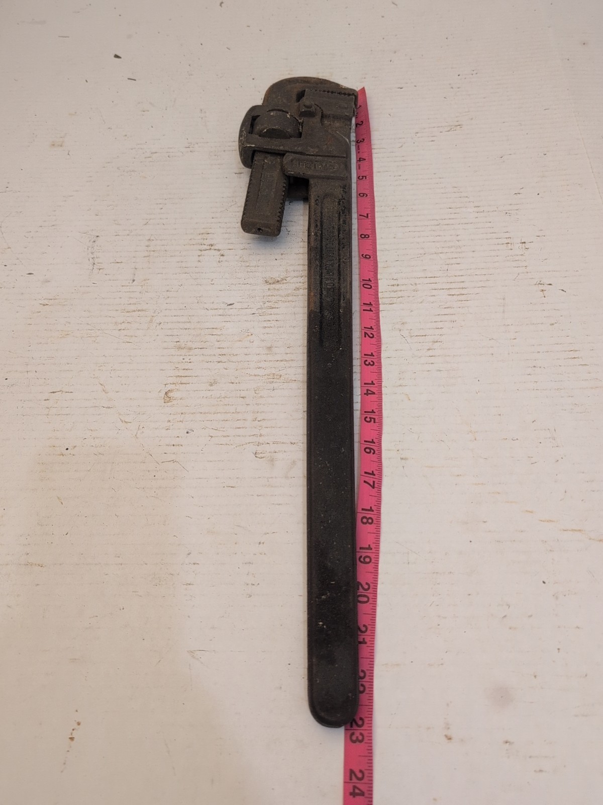 Antique 1890s TRIMO Pipe Wrench Trimont Roxbury Mass Vintage 1889 23\