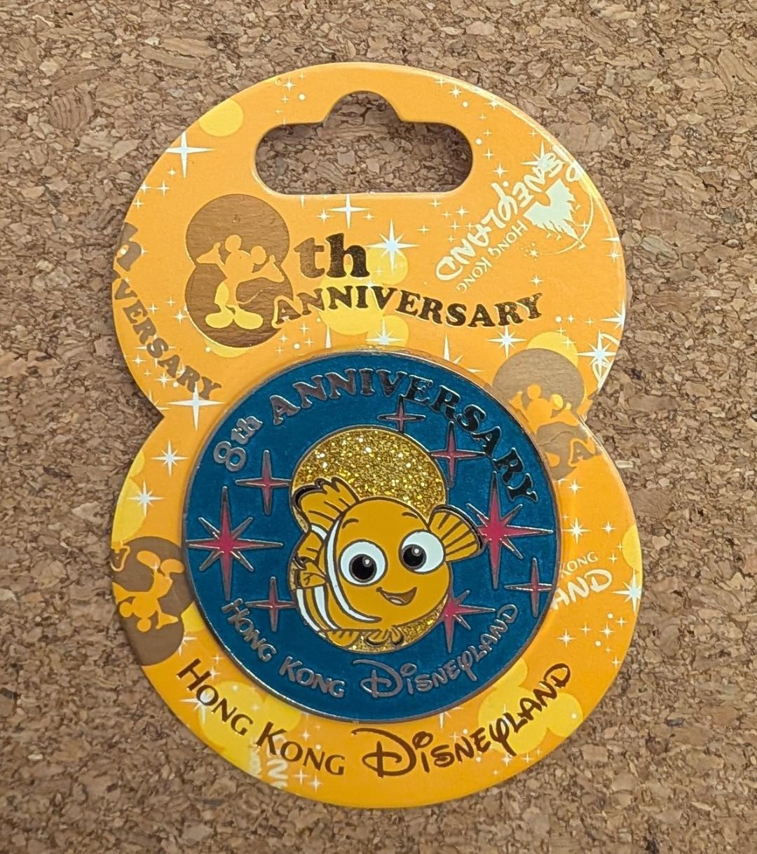 Disney Pin Finding Nemo Hong Kong Disneyland HKDL 8th Anniversary 2013 Rare HTF