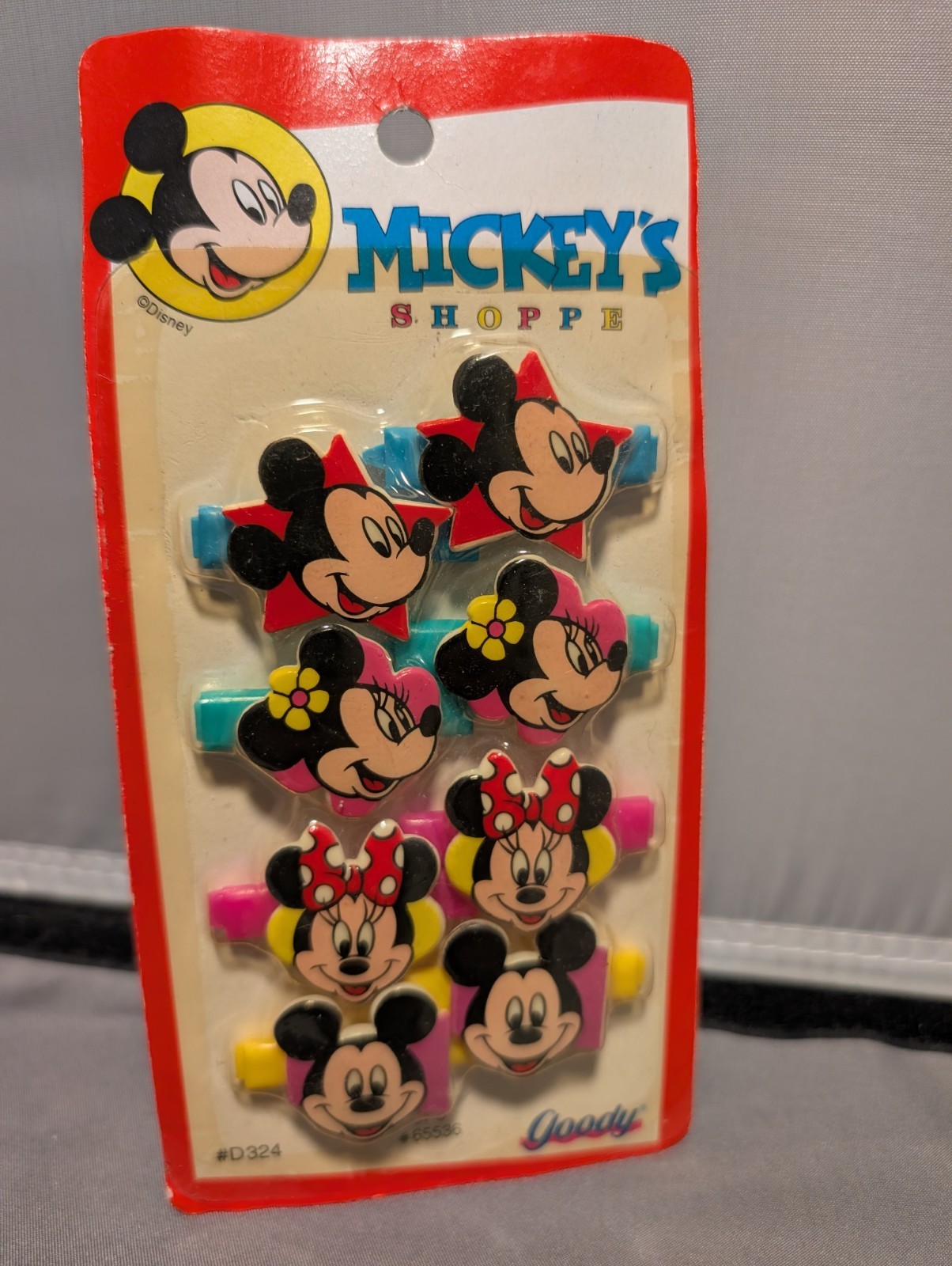 New Old Stock Vintage 1991 Goody Mickey Minnie Mouse Girls Hair Barrettes Clips New Old Stock Vintage 1991 Goody Mickey Minnie Mouse Girls Hair Barrettes Clips