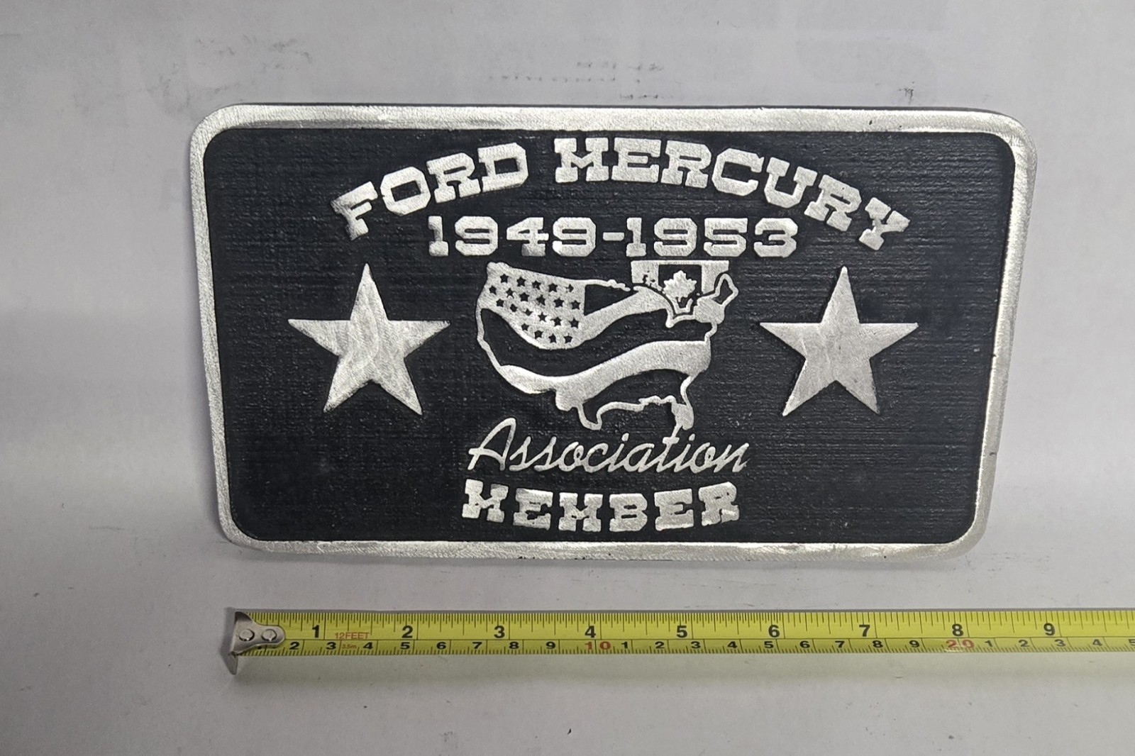 Vintage Cast Aluminum Ford Mercury 1949 -1953 - Car Club Plaque Collectable Vintage Cast Aluminum Ford Mercury 1949 -1953 - Car Club Plaque Collectable