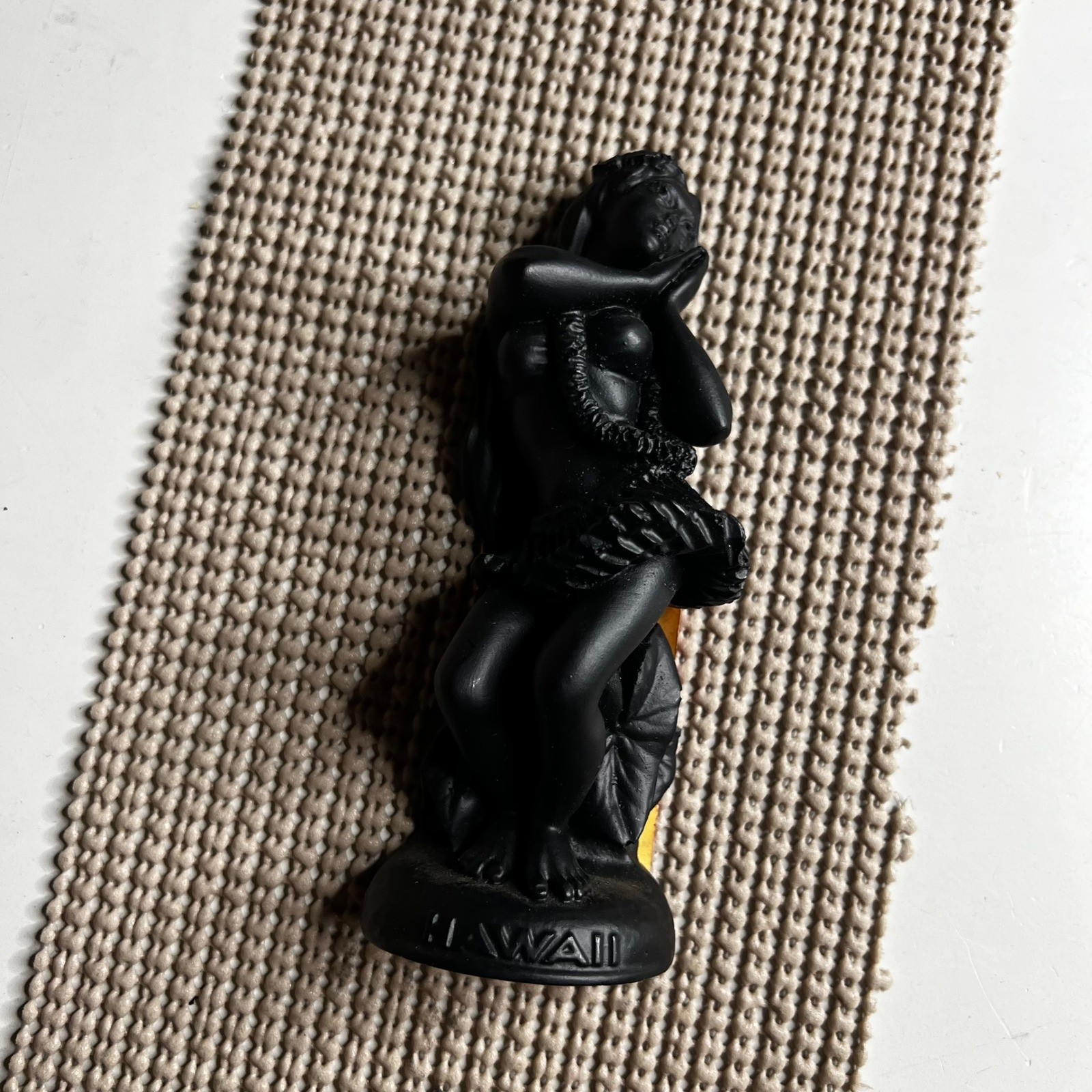 Vintage HIP Original Hawaiian Hula Dancer Figurine Black Volcanic Lava Hawaii Vintage HIP Original Hawaiian Hula Dancer Figurine Black Volcanic Lava Hawaii
