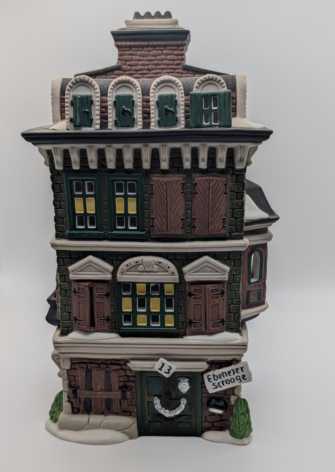Dept 56 Dickens Village Ebenezer Scrooge's House 58490 Animated Complete Boxed