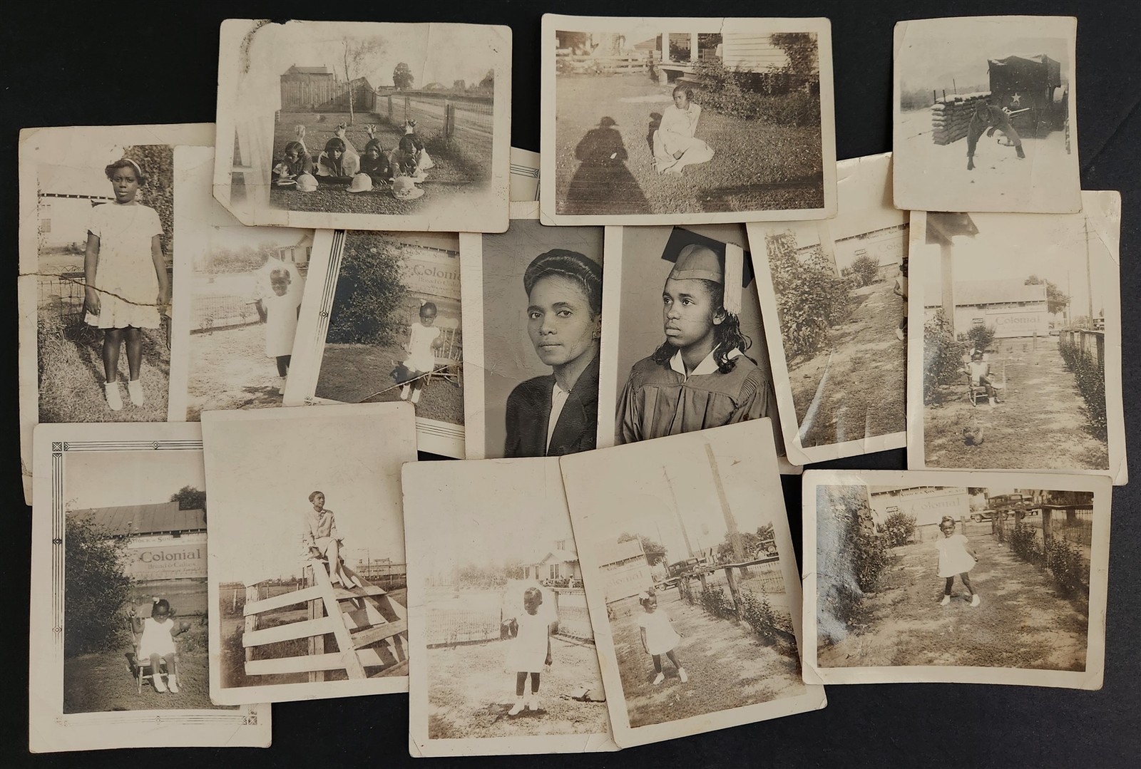 1920s vintage AFRICAN AMERICAN 15pc family PHOTOS 
