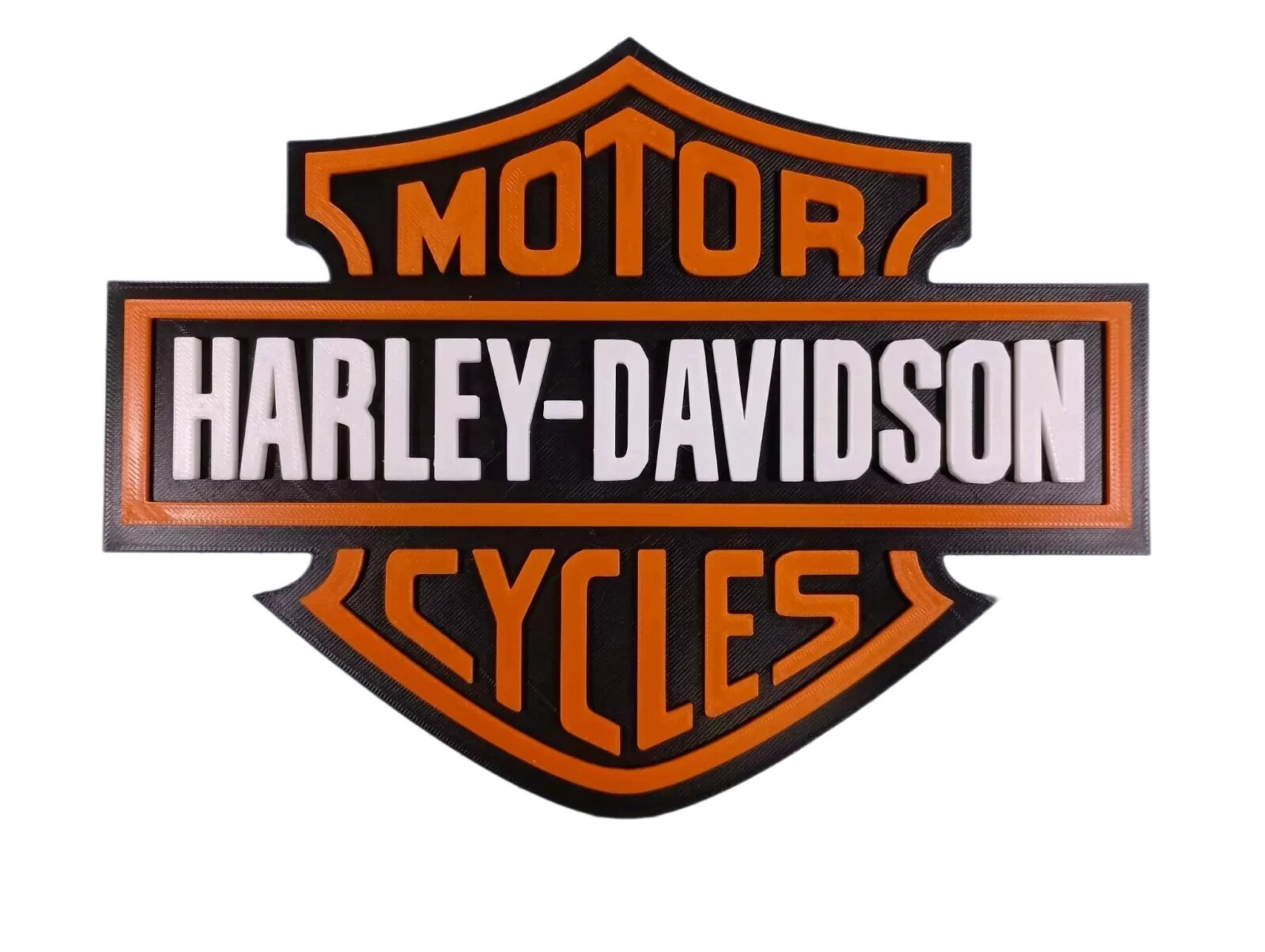 Harley Davidson Logo Sign 3d Printed Desktop Wall Decor Harley Davidson Logo Sign 3d Printed Desktop Wall Decor