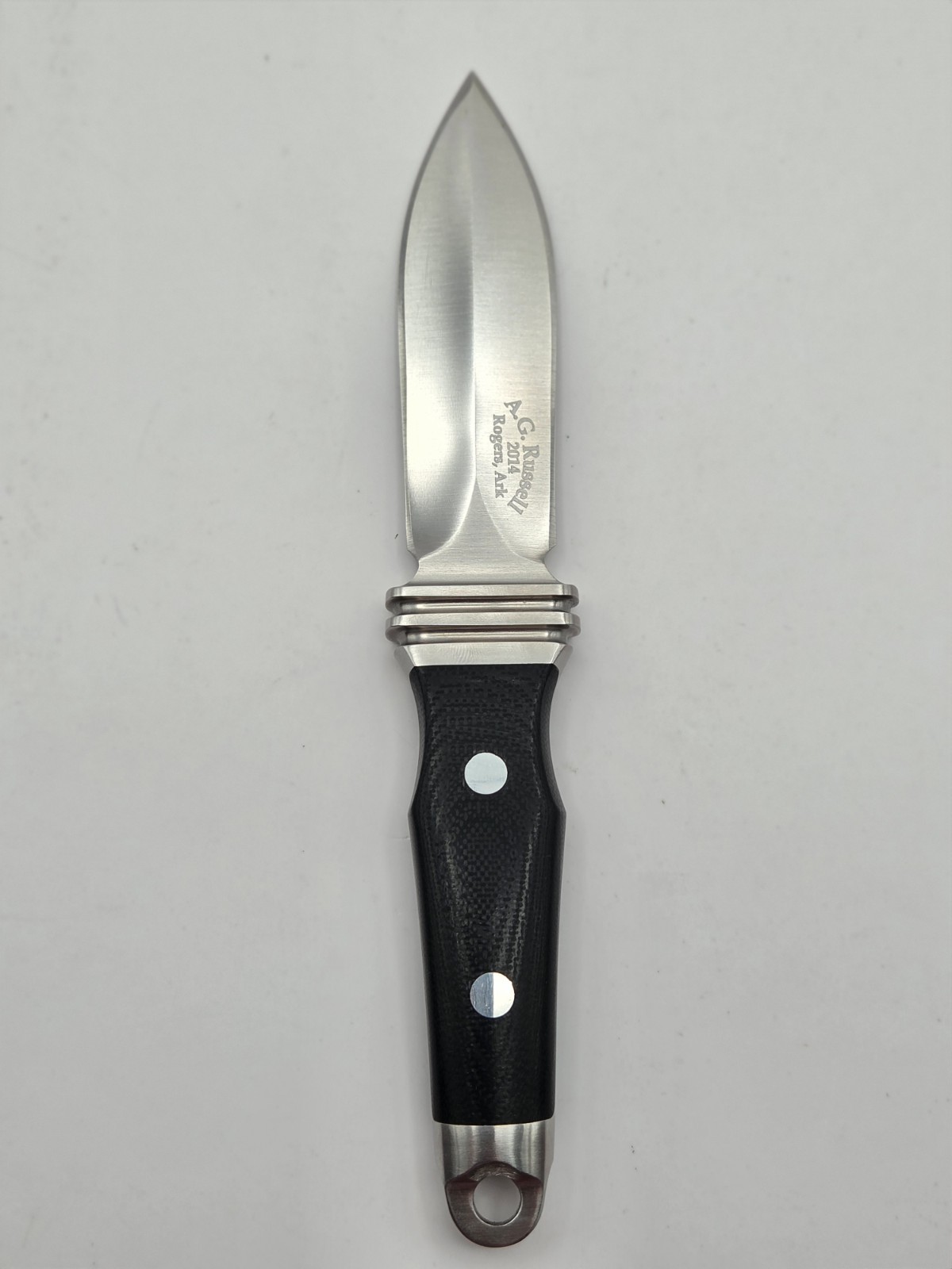 A.G. Russell Sting 3 Dagger Boot Knife 440C Stainless Steel Rogers Ark 2014 EDC A.G. Russell Sting 3 Dagger Boot Knife 440C Stainless Steel Rogers Ark 2014 EDC