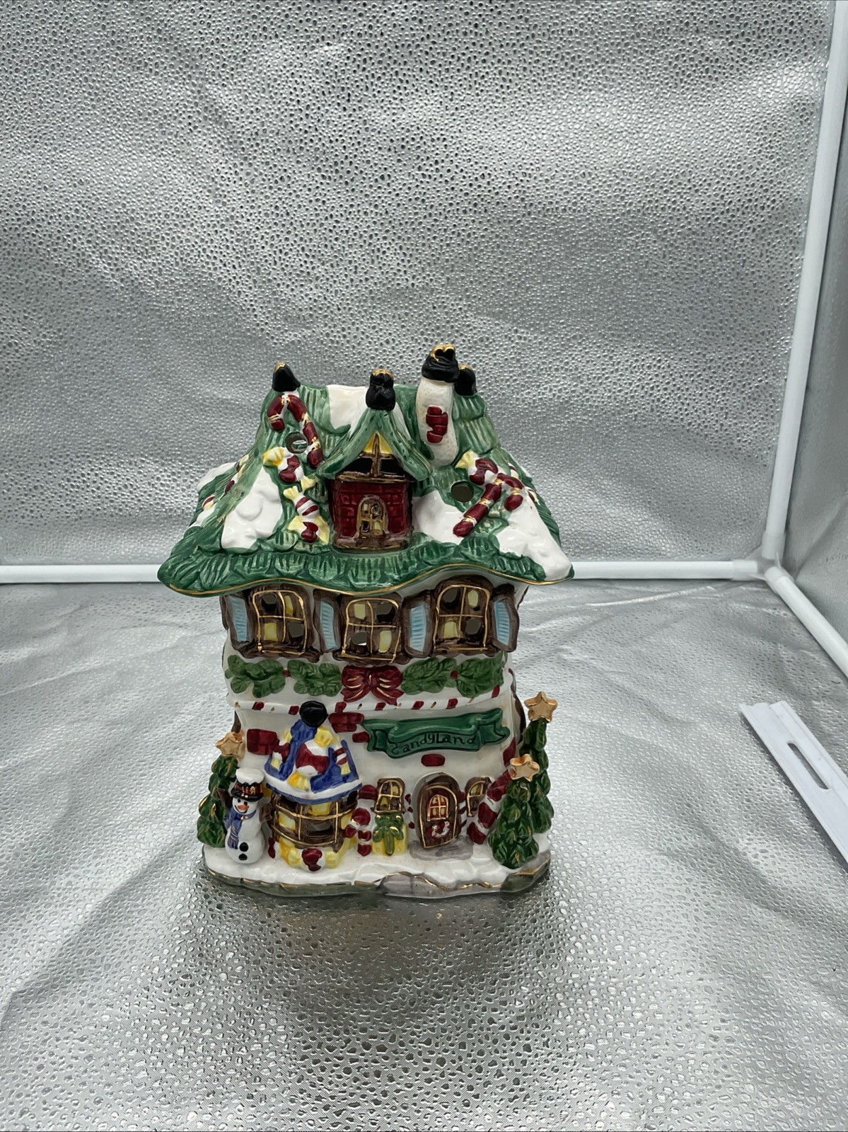 Vintage Christmas Candyland Tea light Holiday Festive Ceramic House,  KMART