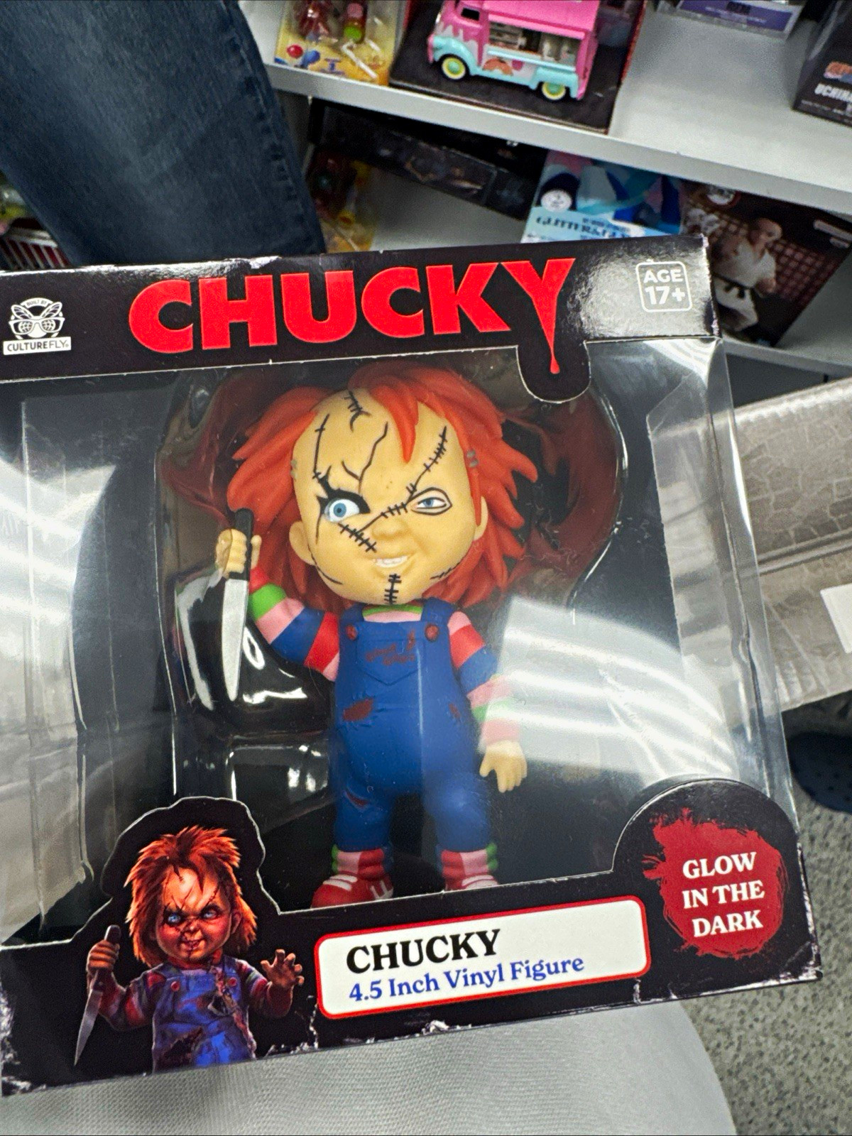 CultureFly Chucky 4.5in Vinyl Figure Glow in the Dark Age 17+