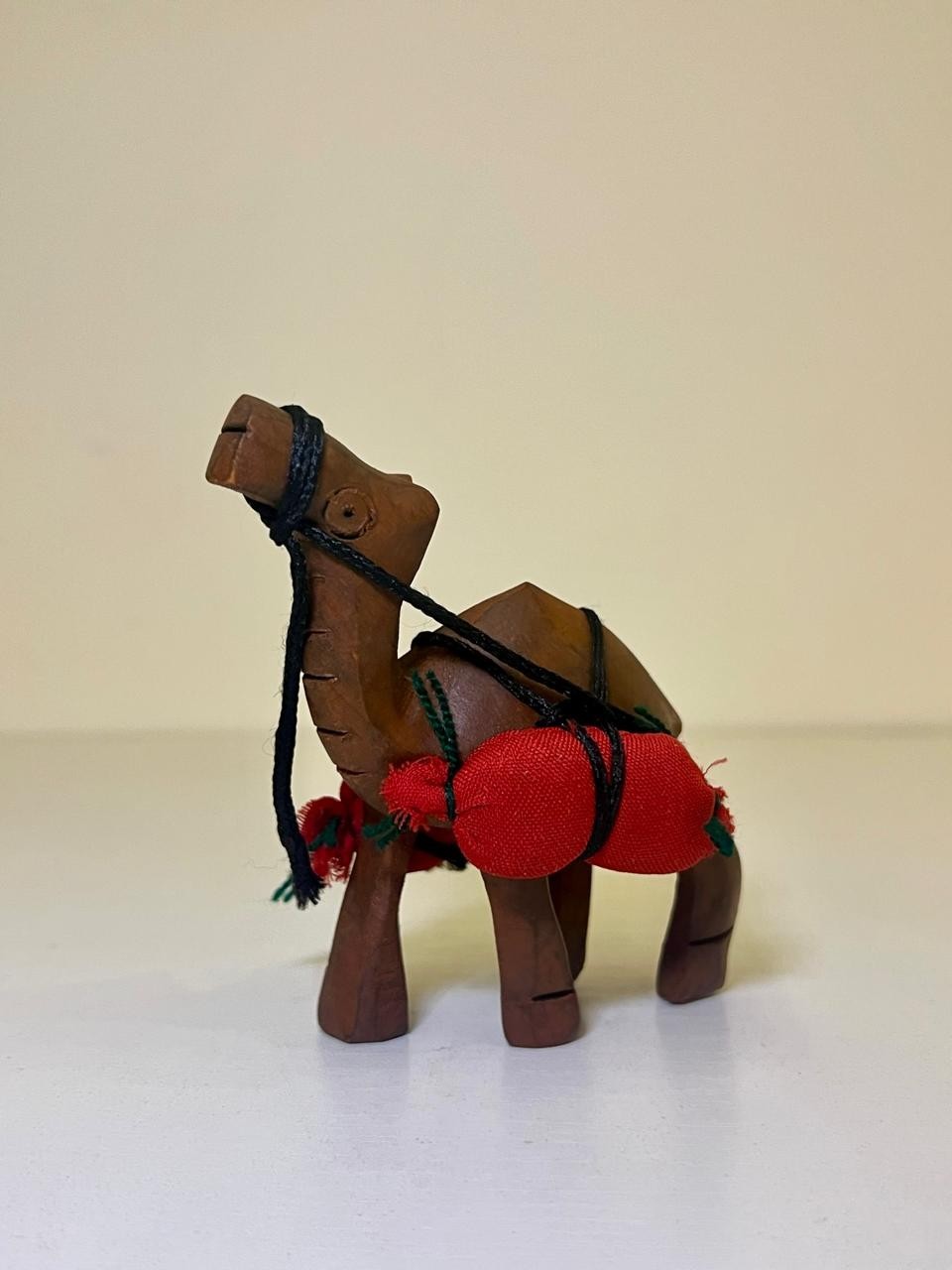 Handmade Wooden Camel Figurine Hand Carved Wood Statue Desert Souvenir Decor Art