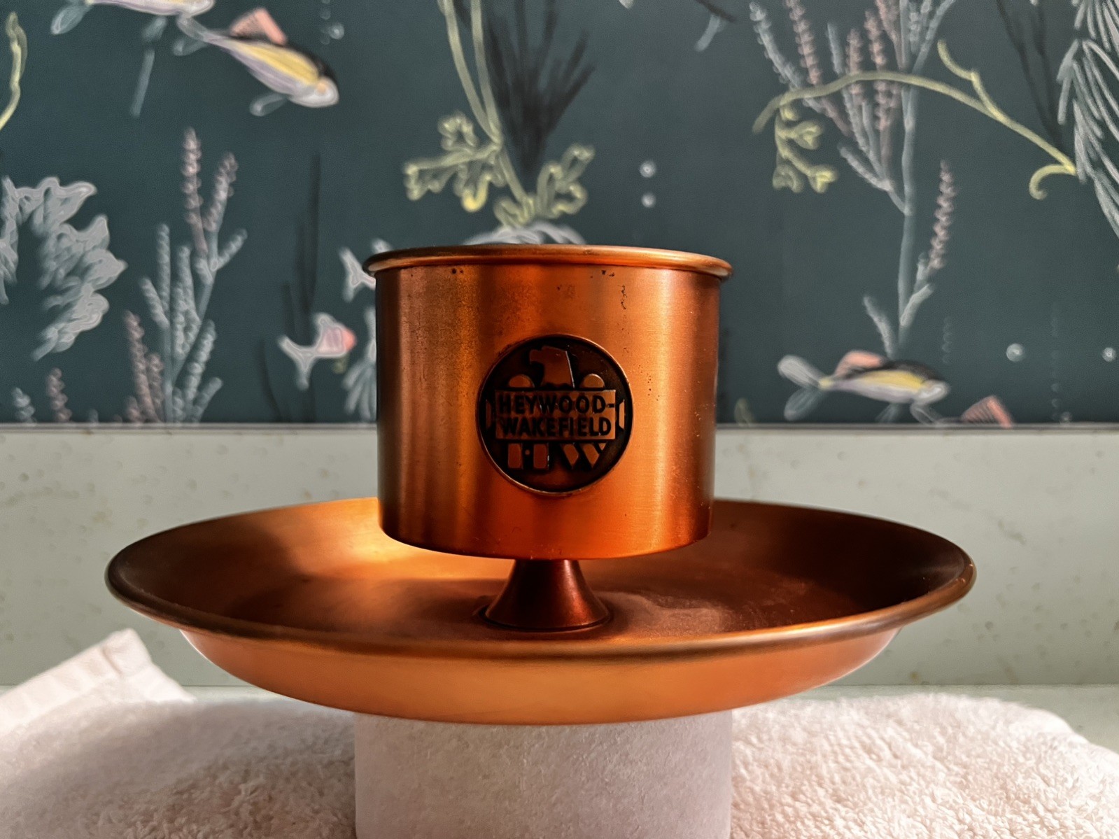 Heywood Wakefield metal ashtray