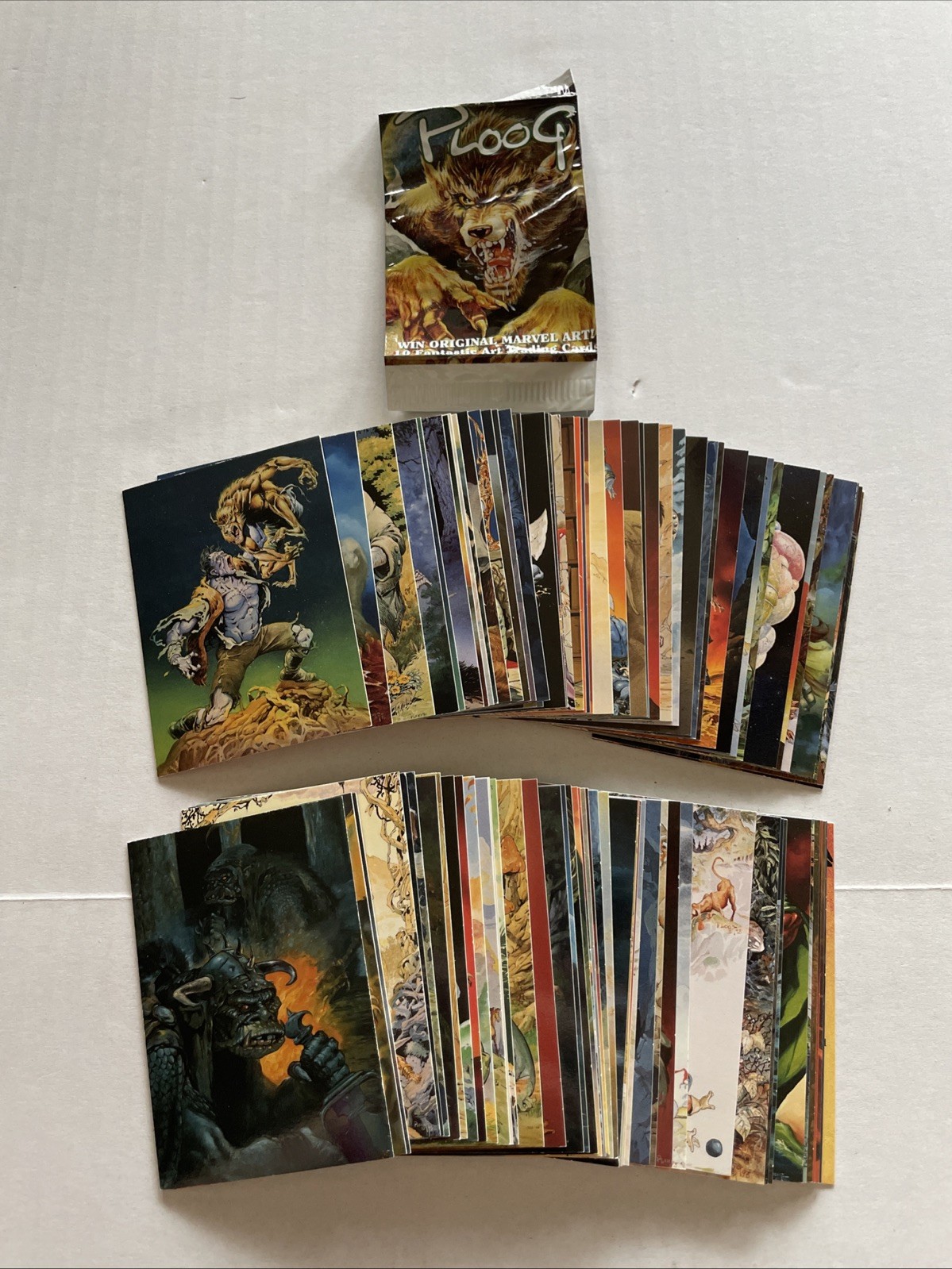 1994 FPG MIKE PLOOG FANTASY ART 90 CARD BASE SET & 4 CHASE W/ WRAPPER  VG+/EX
