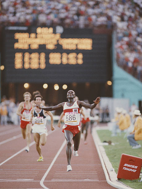 Olympic Julius Korir Of Kenya Winning The Steeplechase Old Sports Photo Olympic Julius Korir Of Kenya Winning The Steeplechase Old Sports Photo