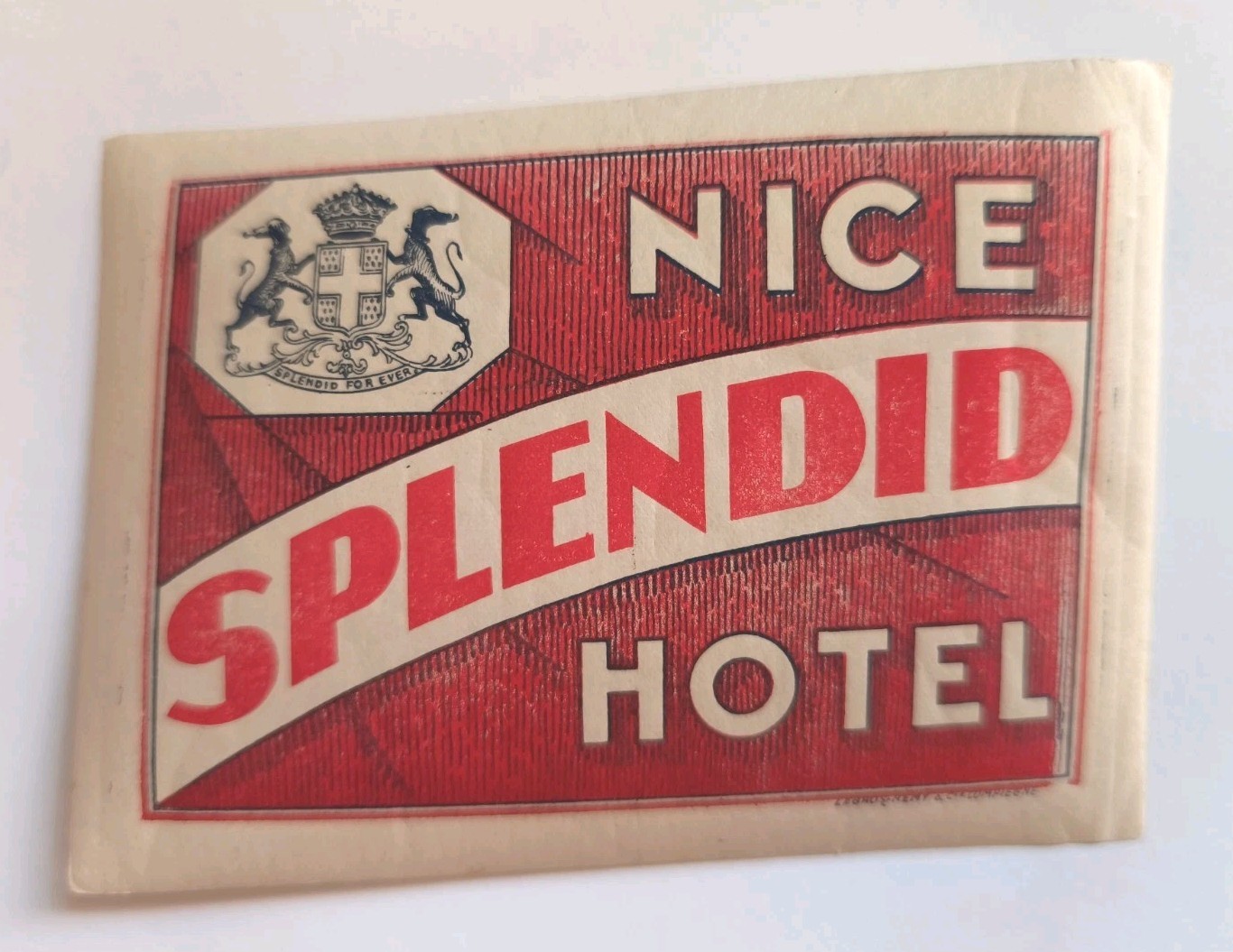 Hotel Splendid (Nice) Deco - Luggage Label Hotel Splendid (Nice) Deco - Luggage Label