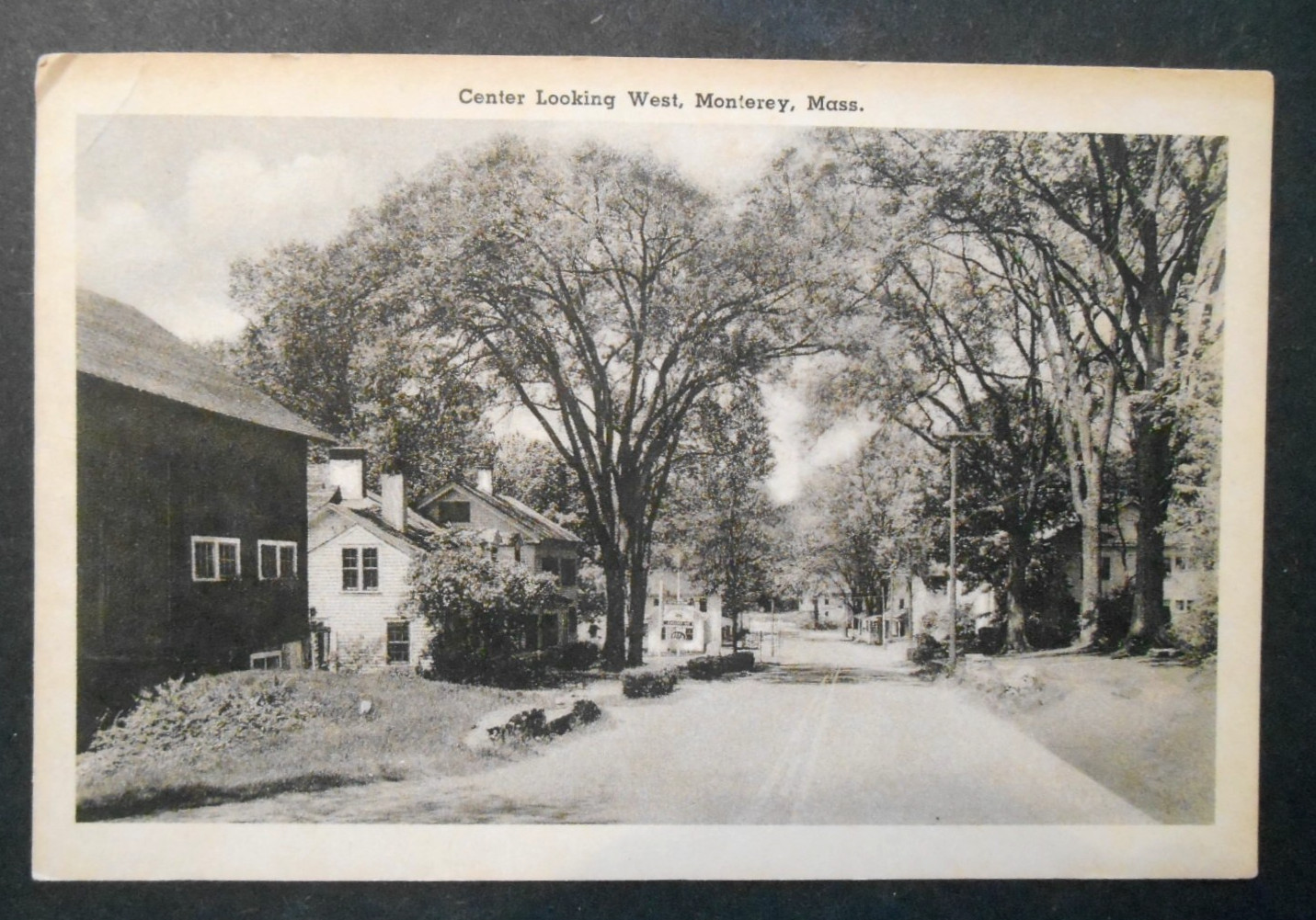 Early Center Looking West Monterey MA Street Scene Postcard Teft\'s Studio Early Center Looking West Monterey MA Street Scene Postcard Teft\'s Studio