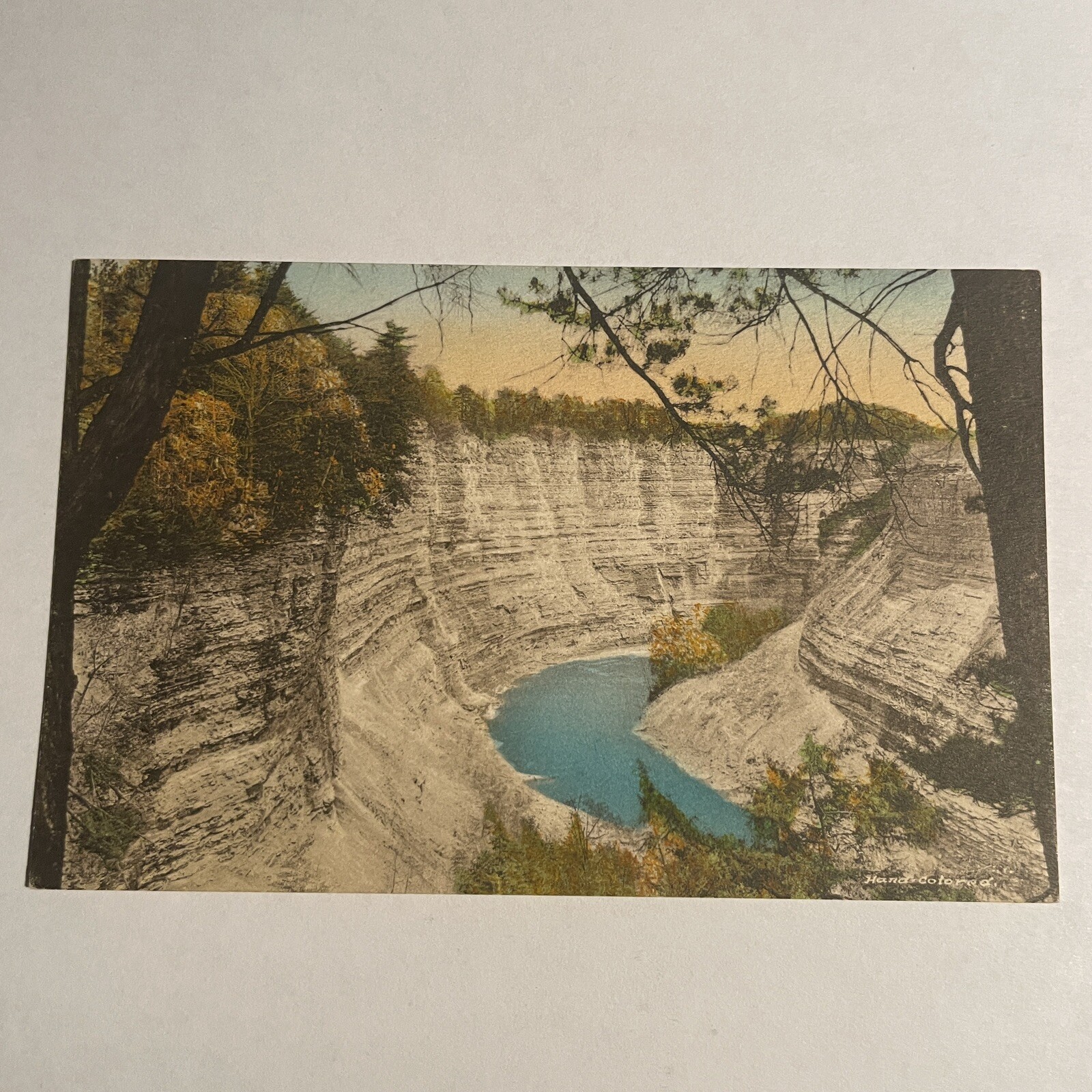 MCanyon Below Glen Iris Letchworth State Park New York NY Vintage Postcard